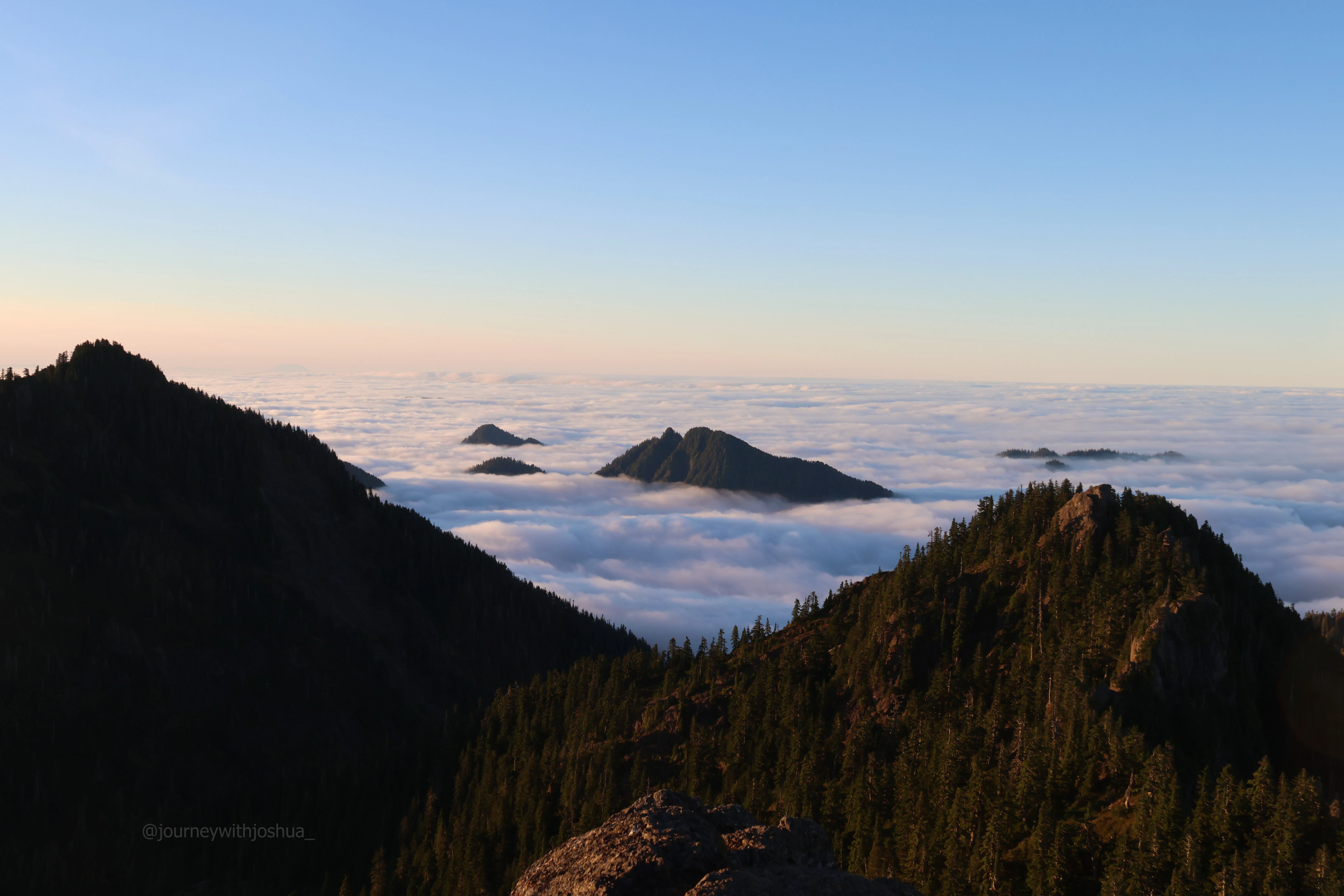 My last look at the other side before heading down from the Olympic Range summit.