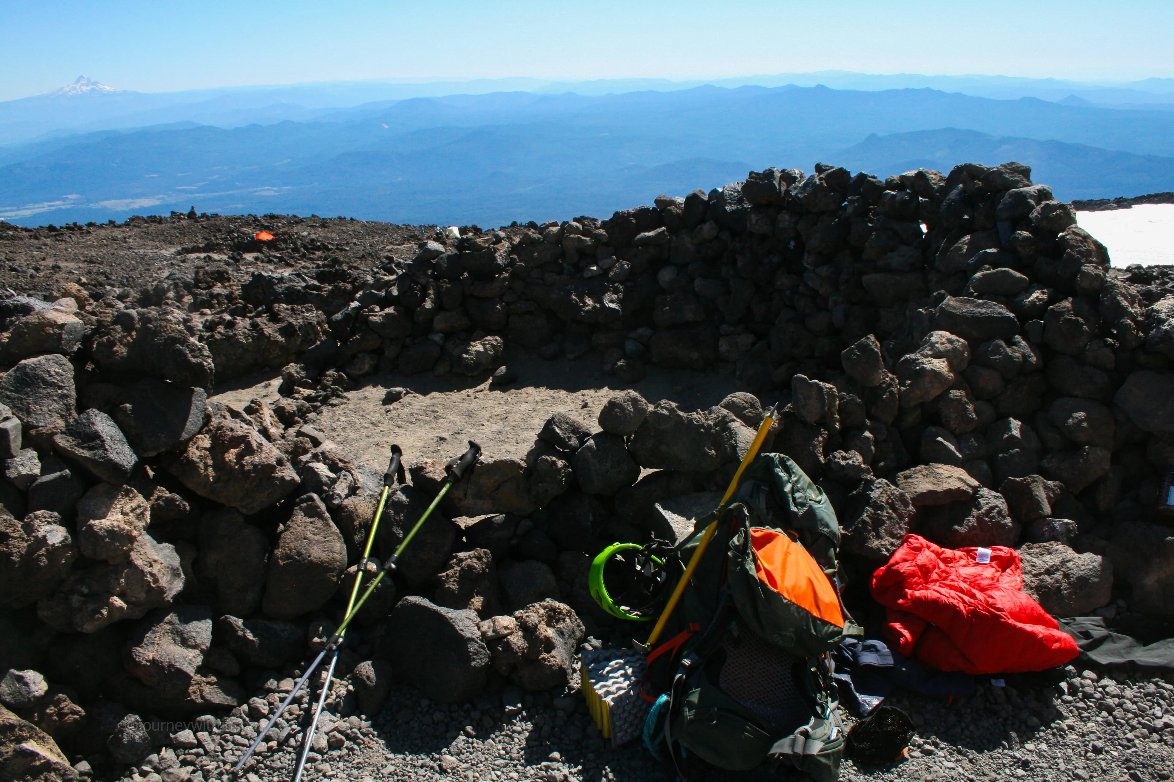 Our campsite at Lunch Counter on Mount Adams