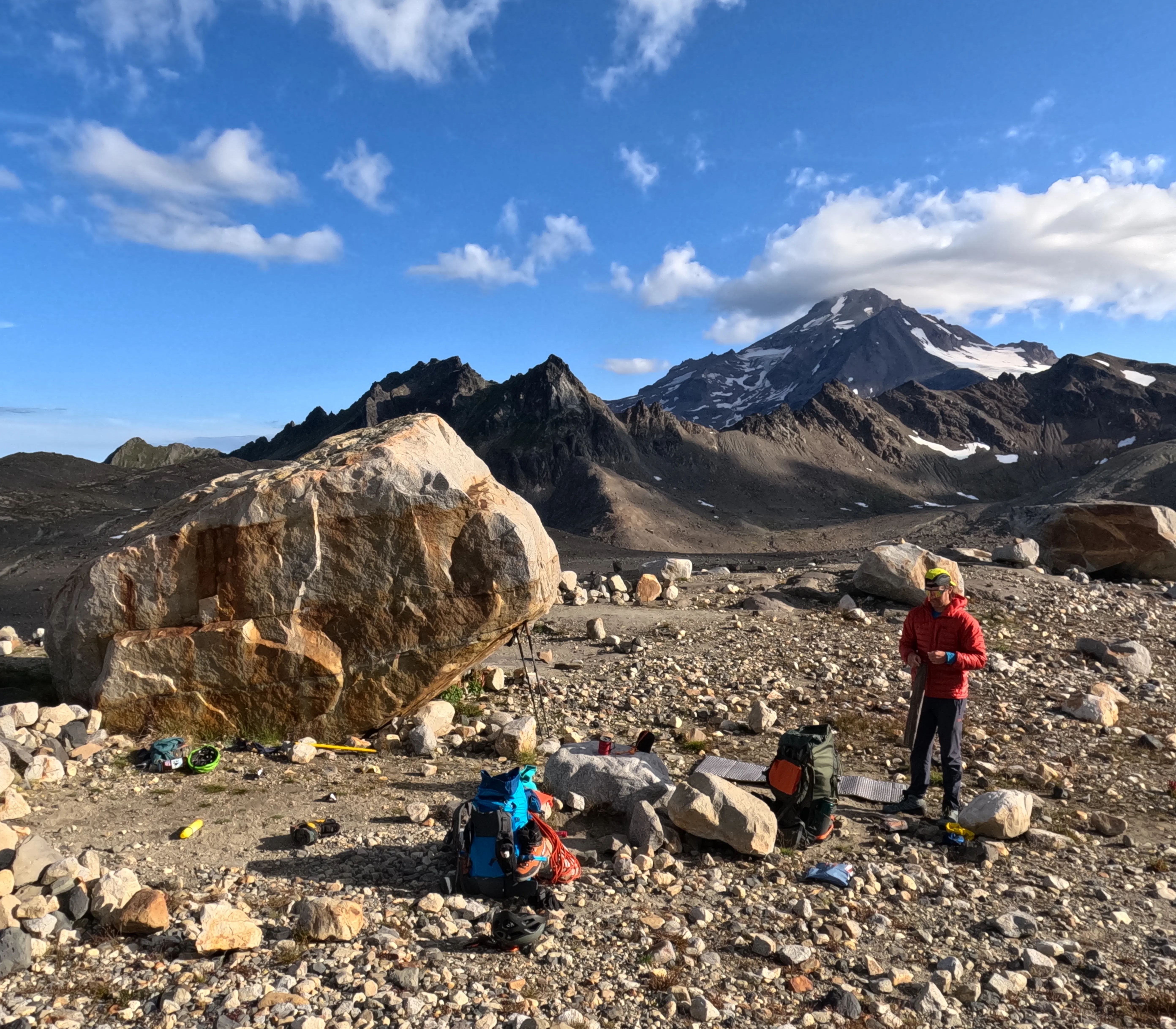 Cleaning up and packing out camp on the final morning
