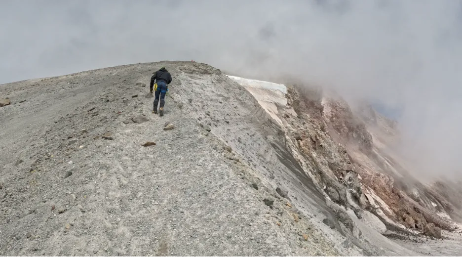 Me on the final scramble to the summit