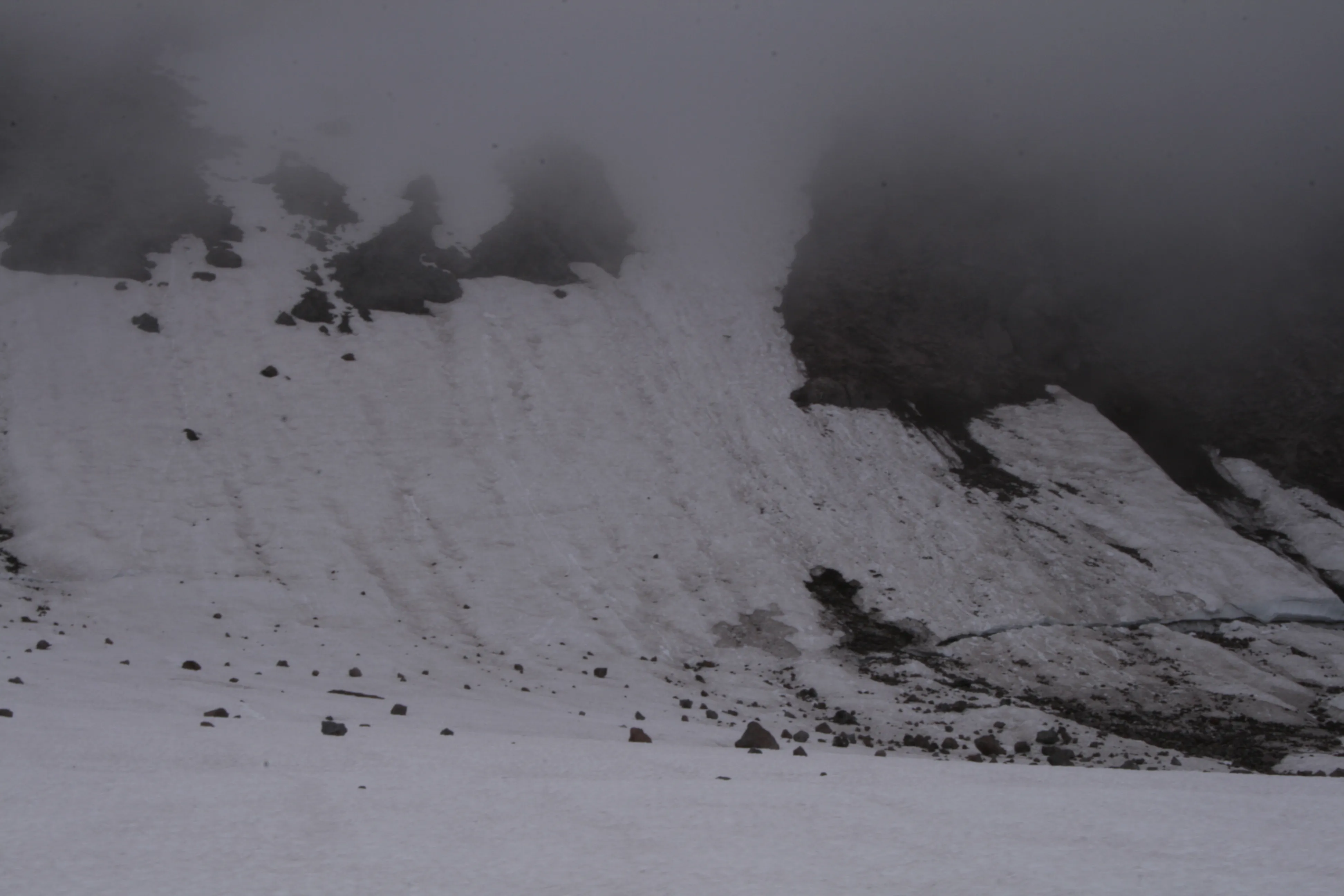 The rock fall traverse, a spot to move through fast