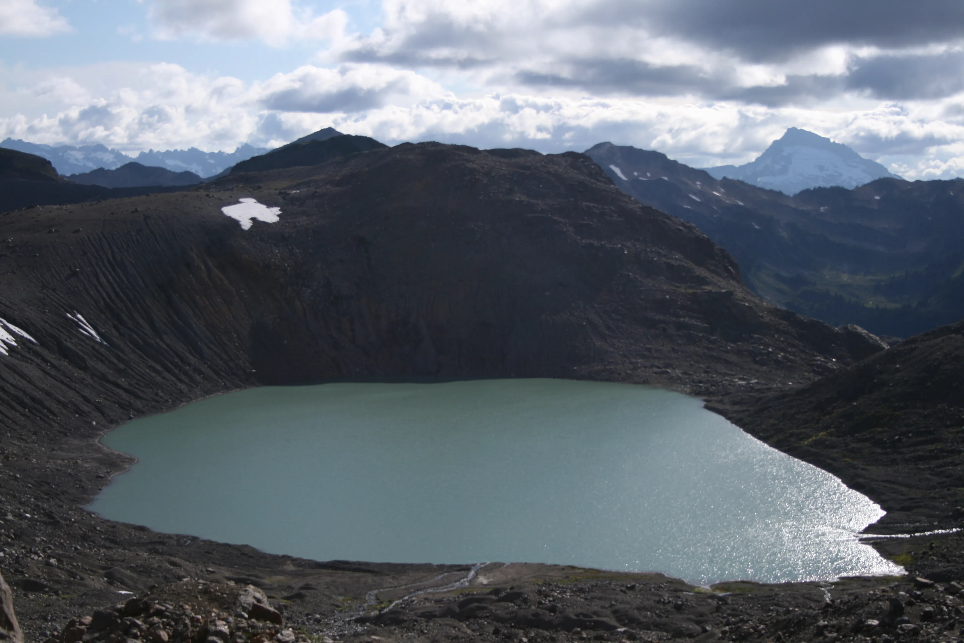 The same lake from a different angle, Sloan Peak saying hello