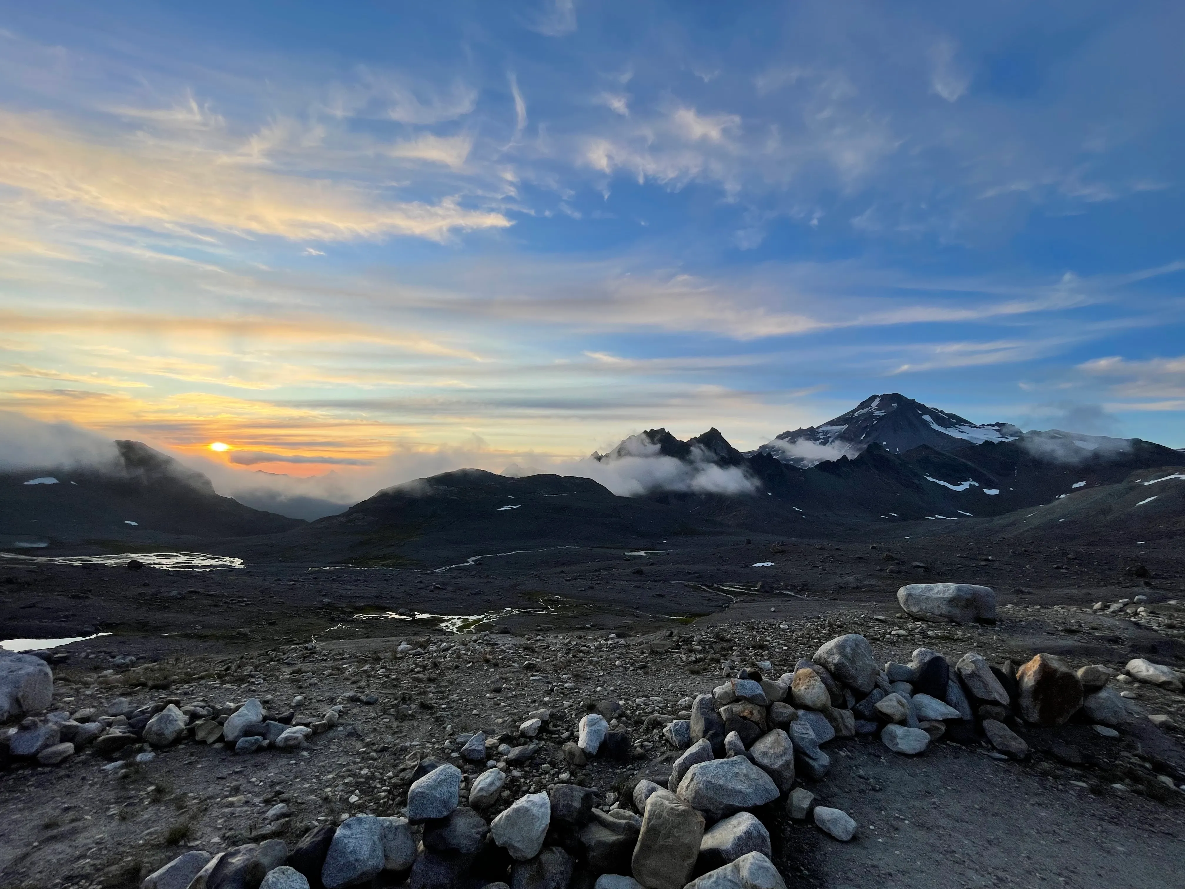 Sunset from camp on the second night