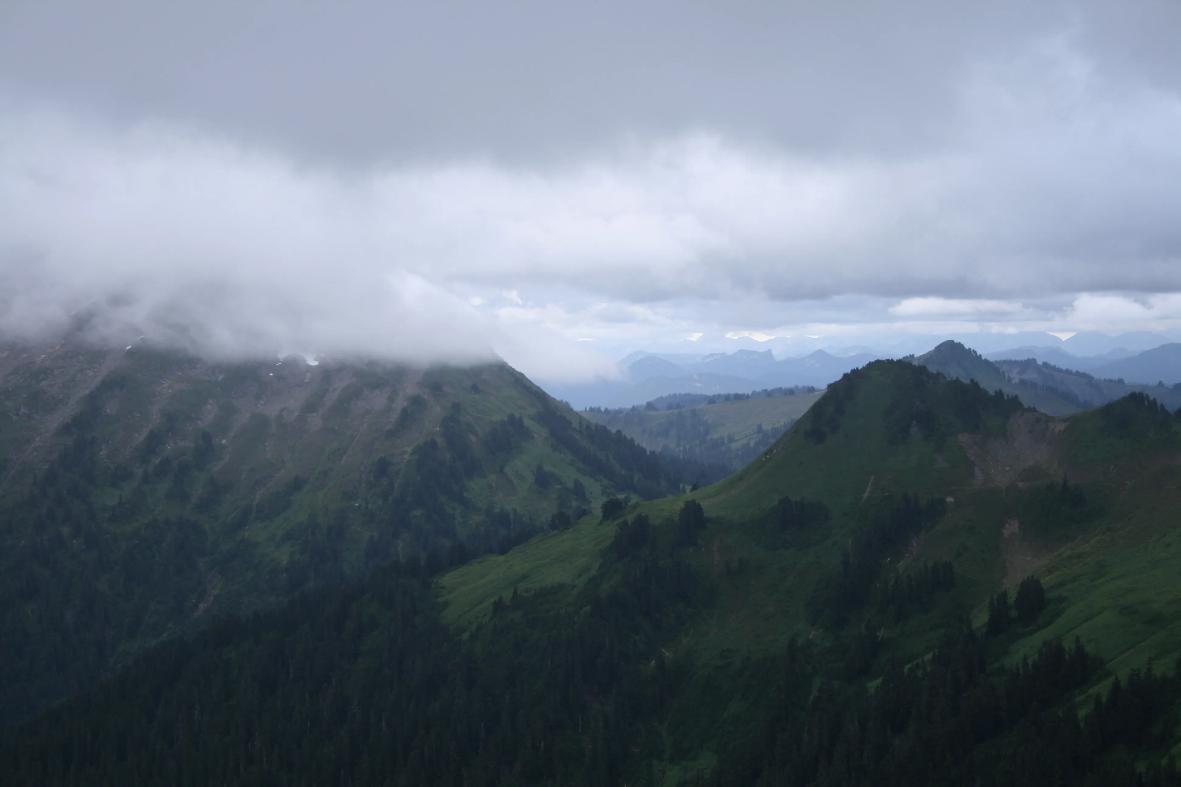 The weather turning on us during the approach, wondering what we were in for