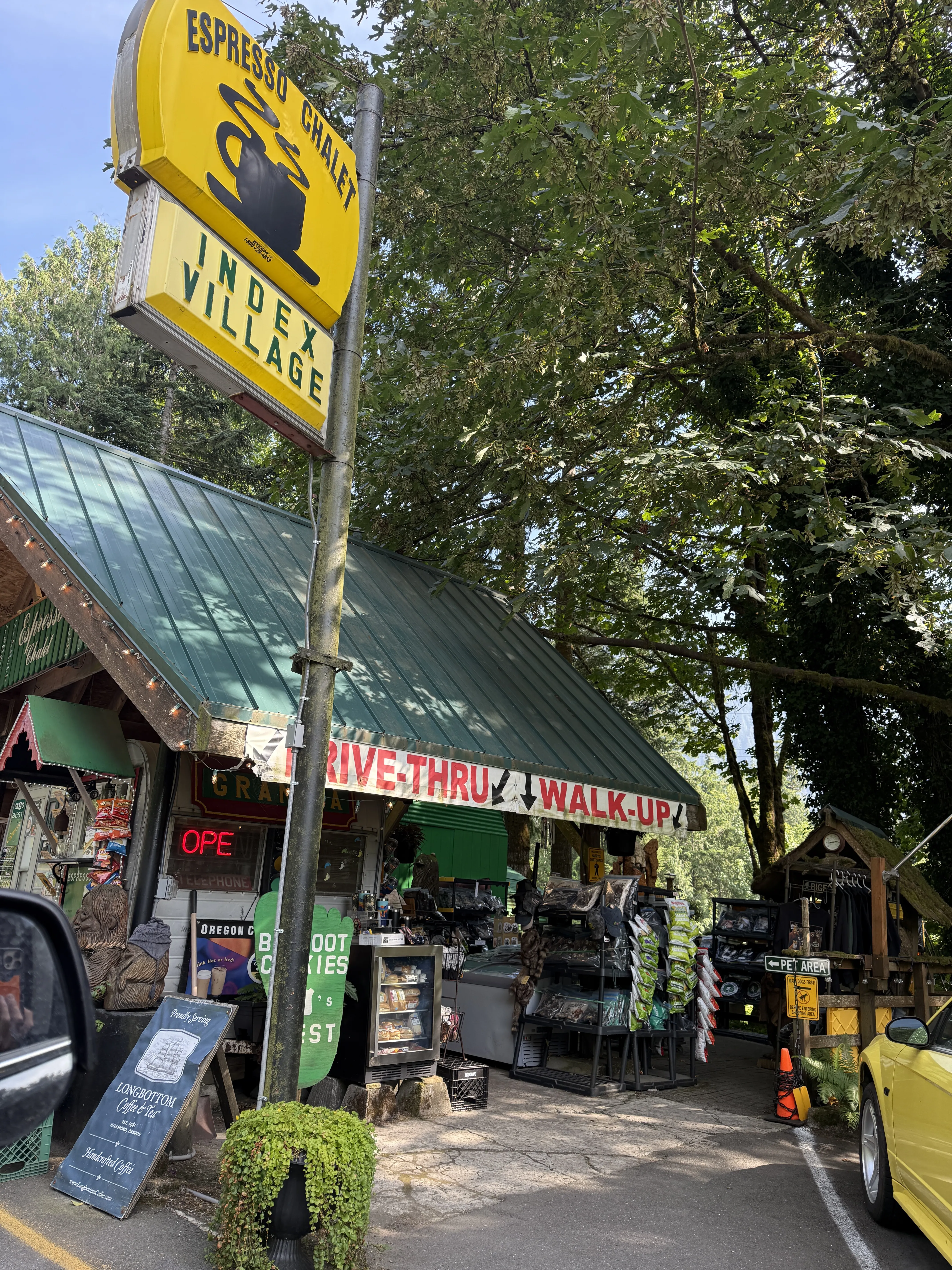 Coffee and mountain views at the Espresso Chalet