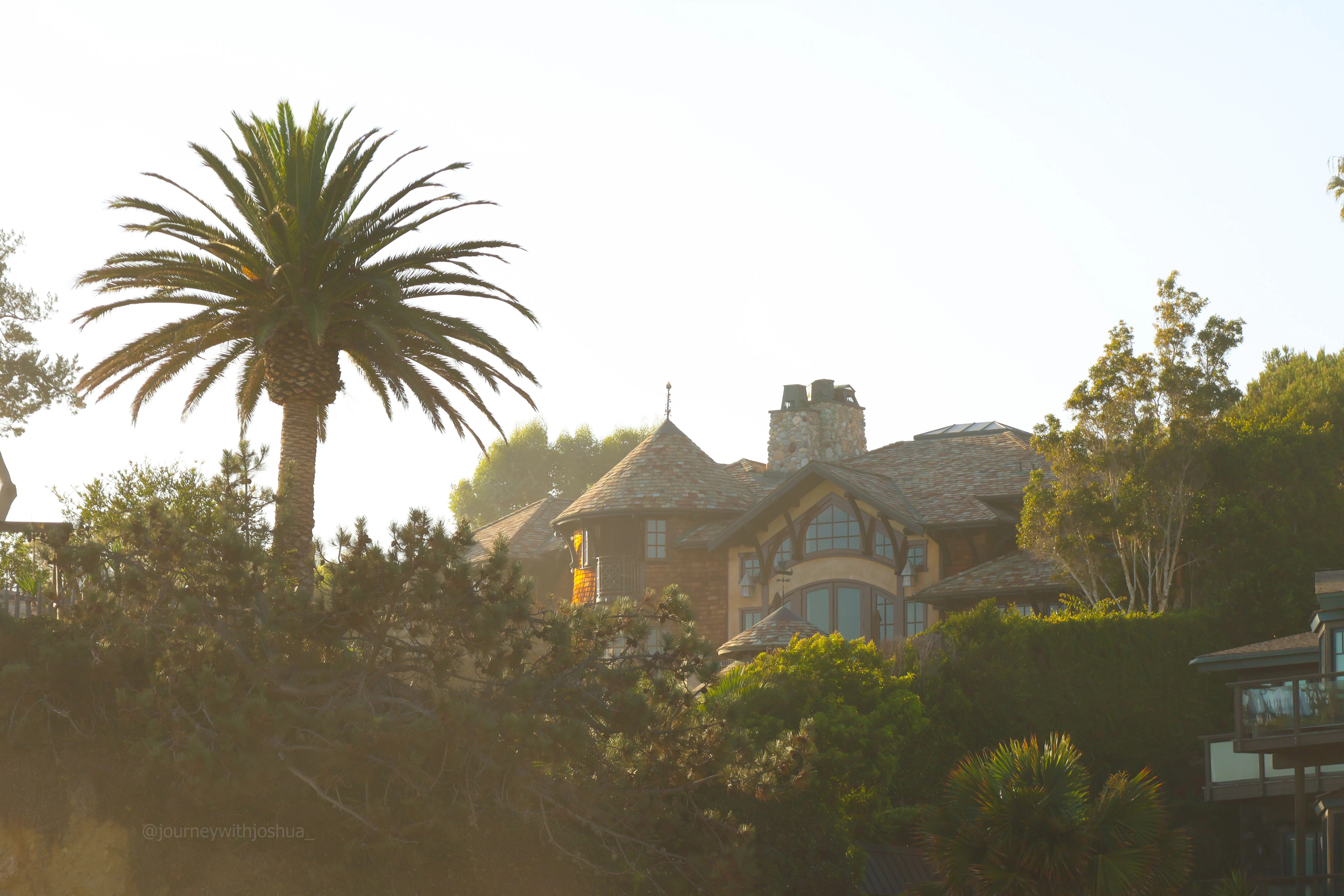 Cliffside real estate above the beach in Laguna Beach.