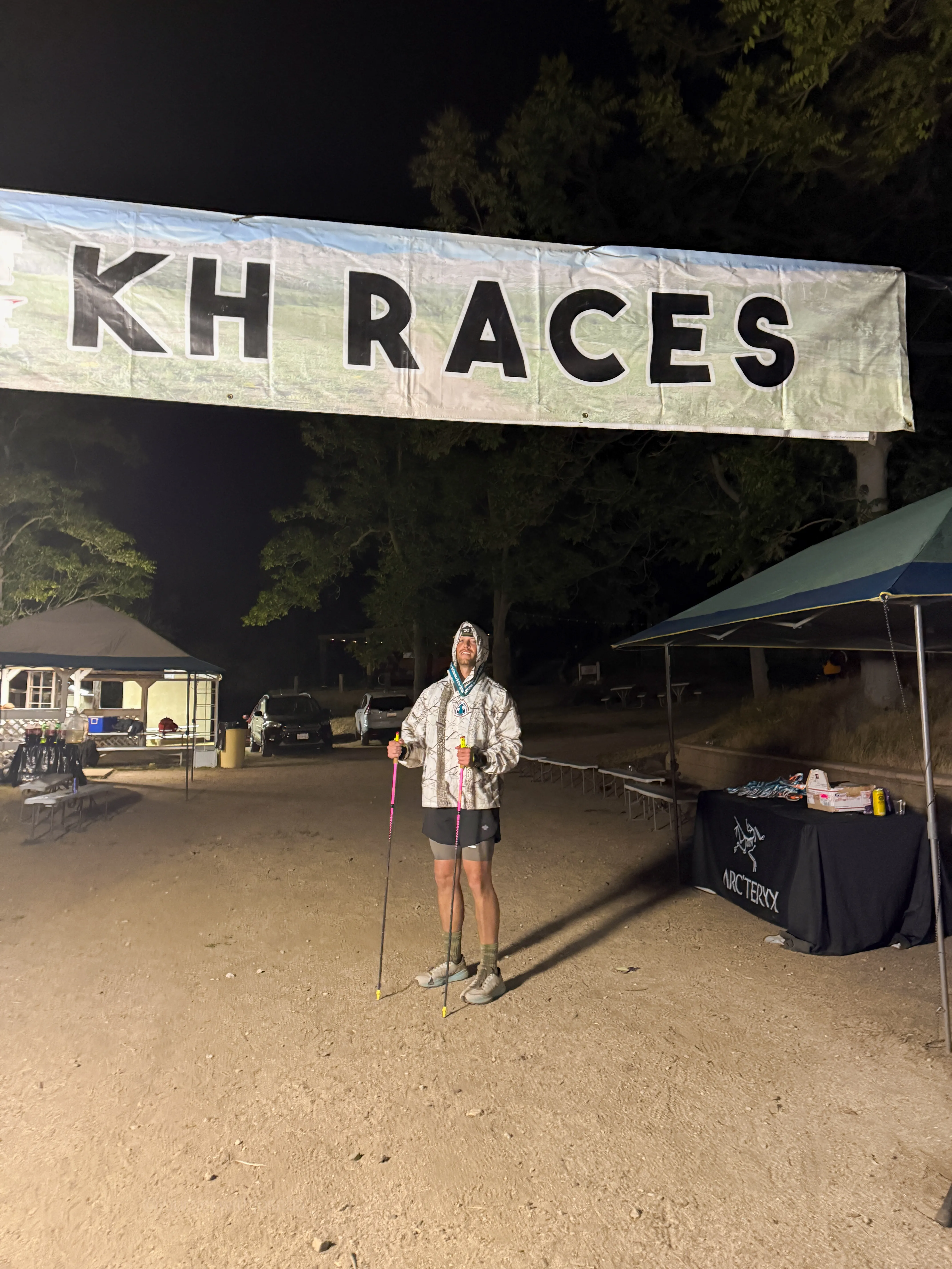 Crossing the Leona Divide 100K finish line in the dark