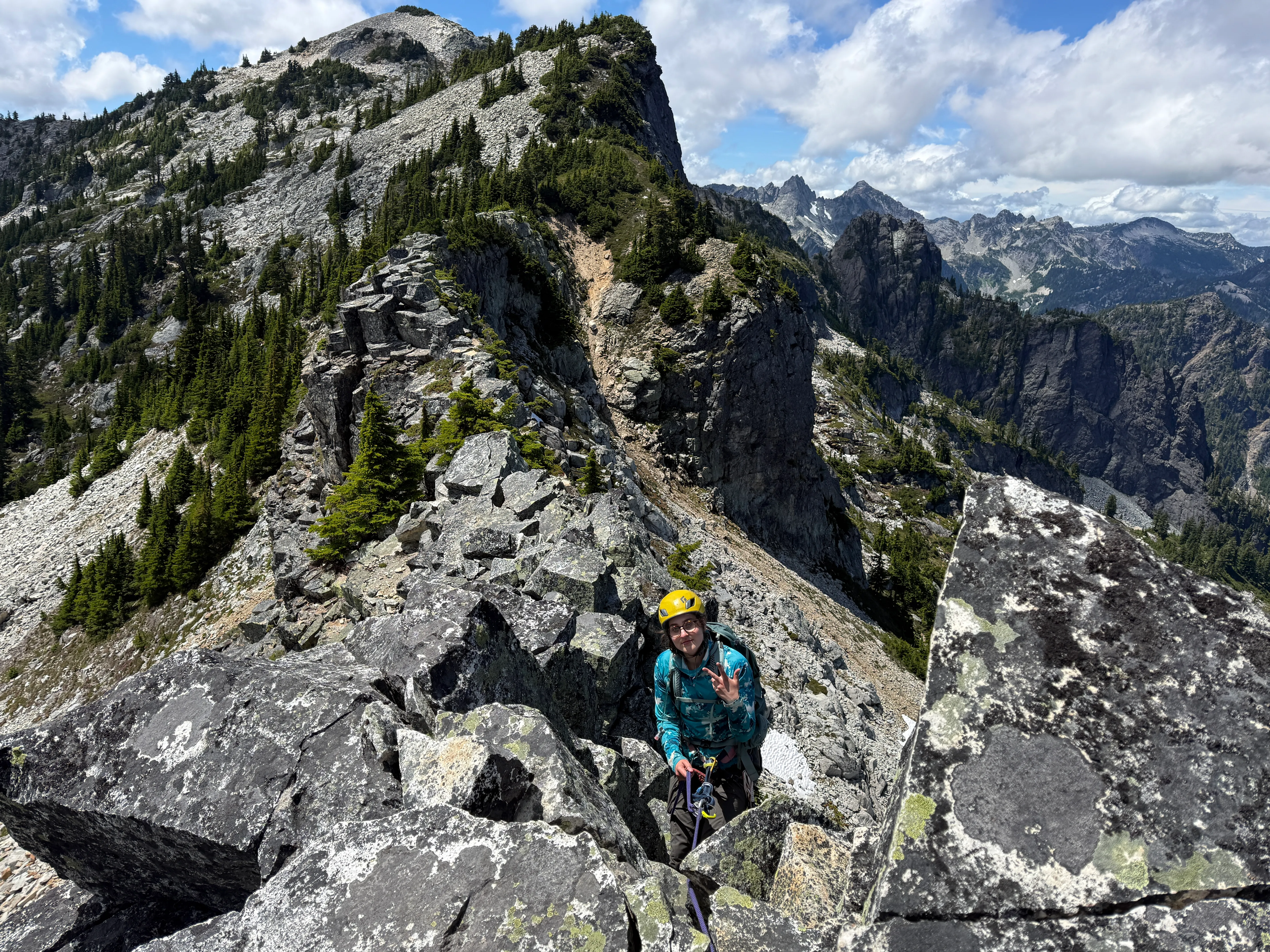 Leigh finessing the last rappel