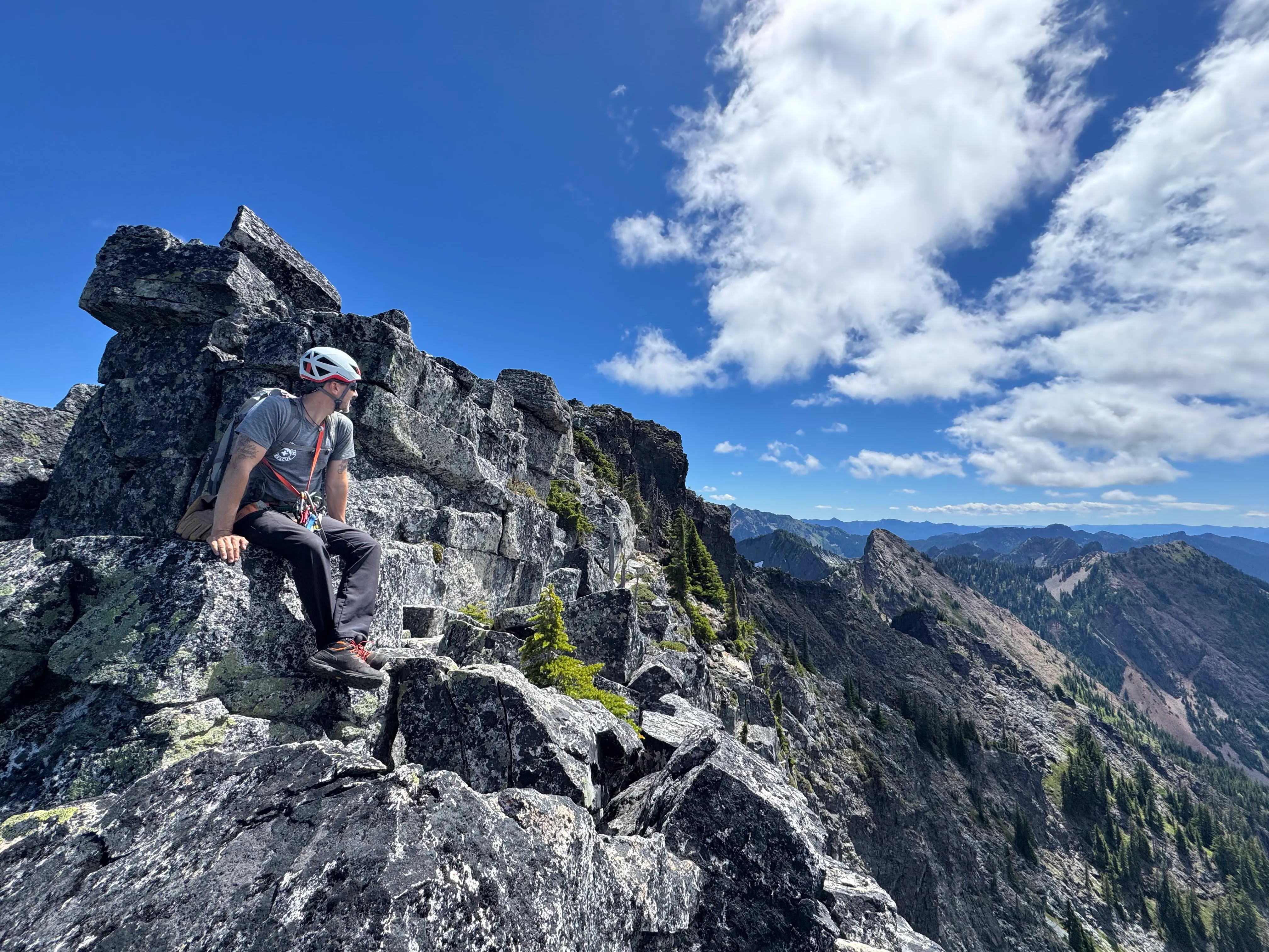 Matty taking in the views near the final scramble