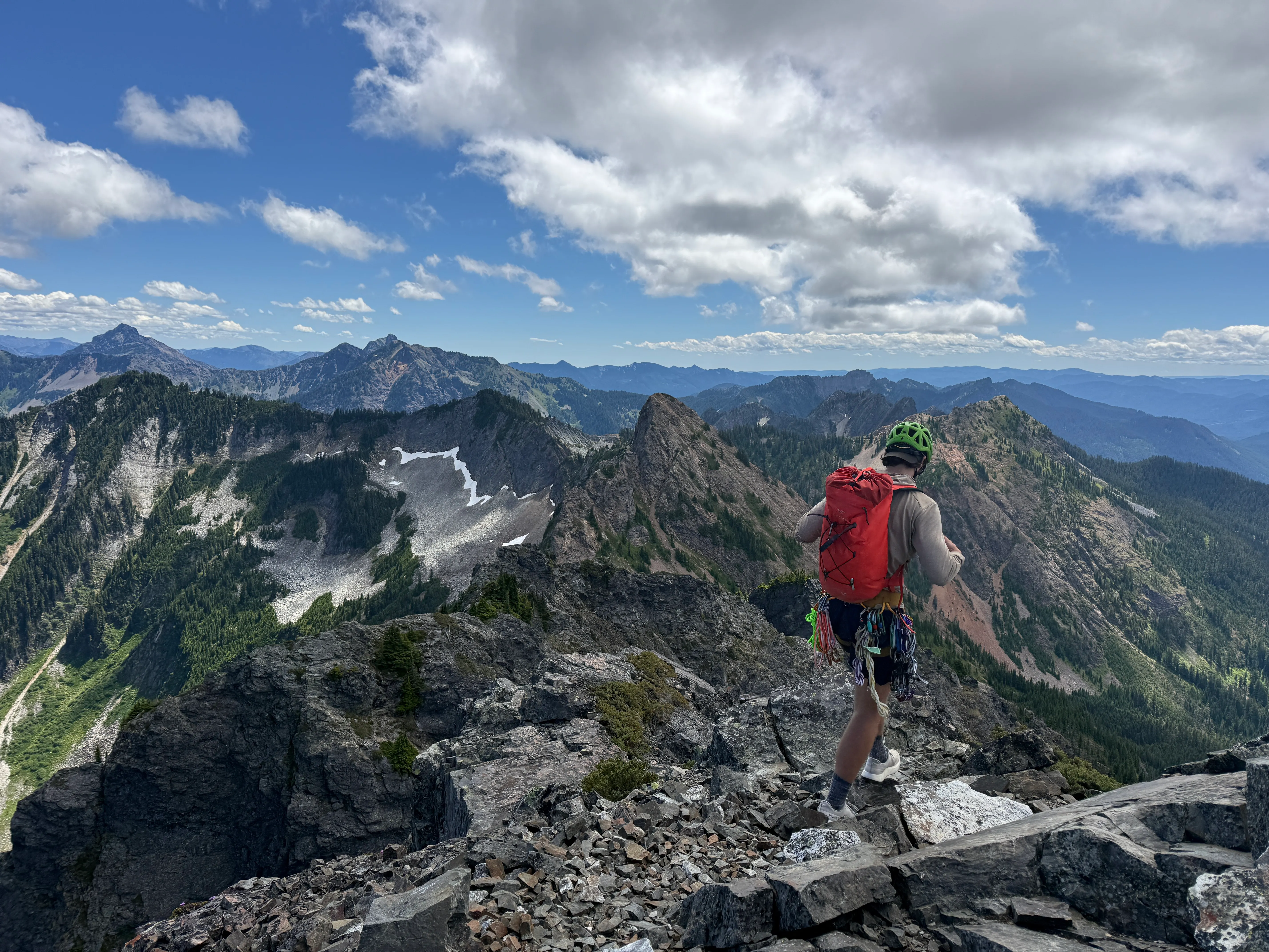 Joshua checking out the views from the summit
