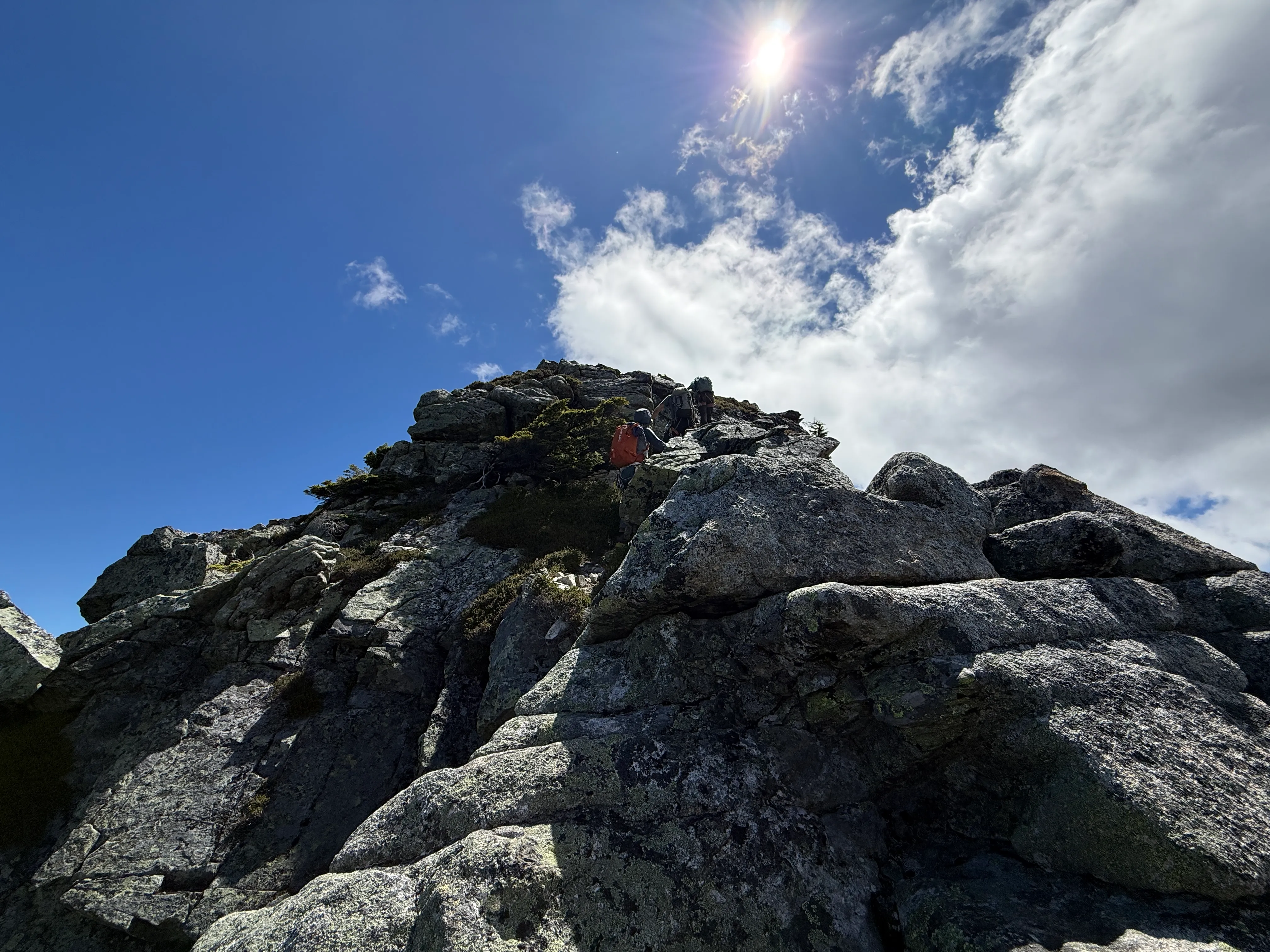The team making the last push to Lundin's summit