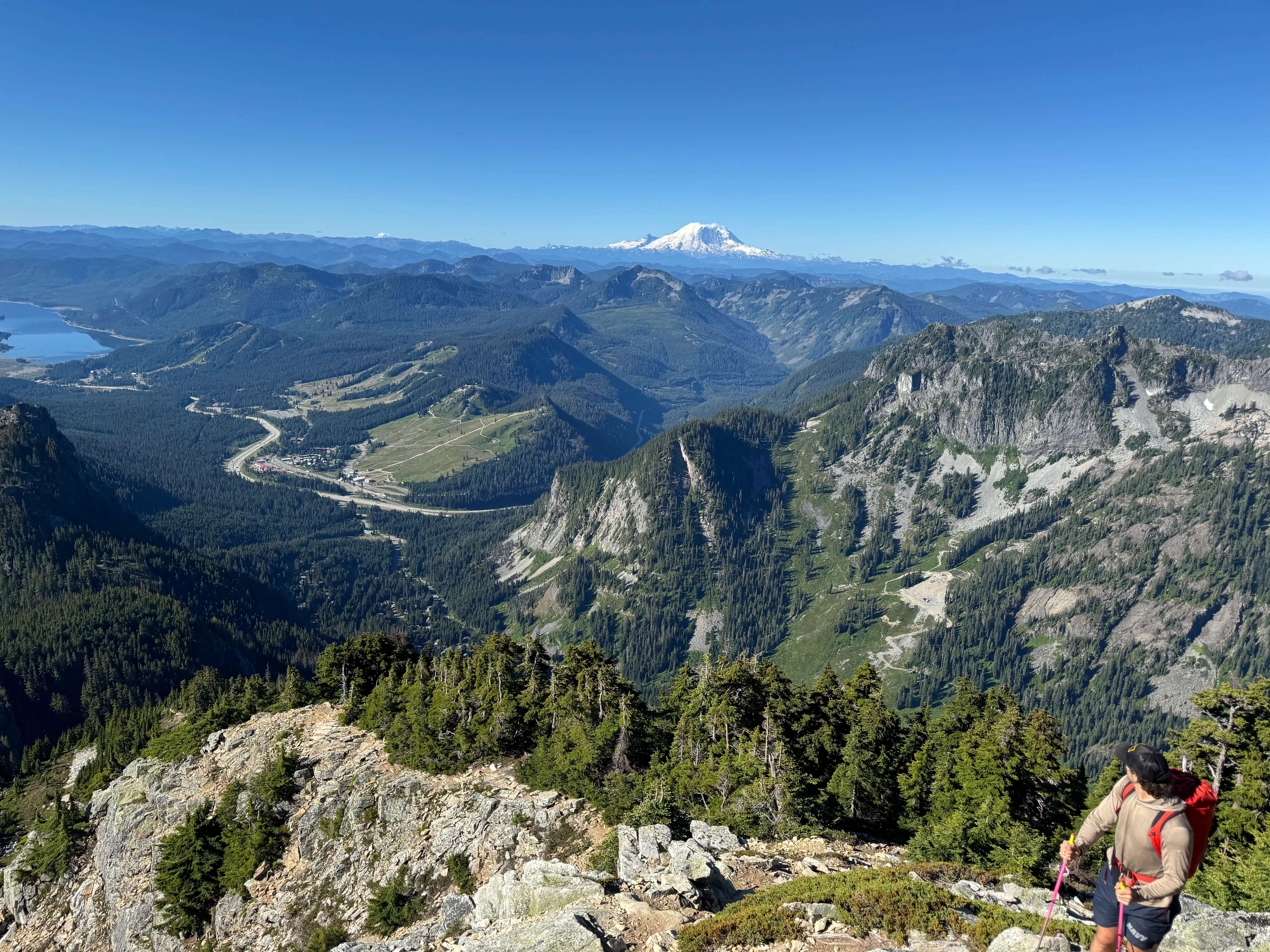 Looking back from the summit of Snoqualmie Mountain