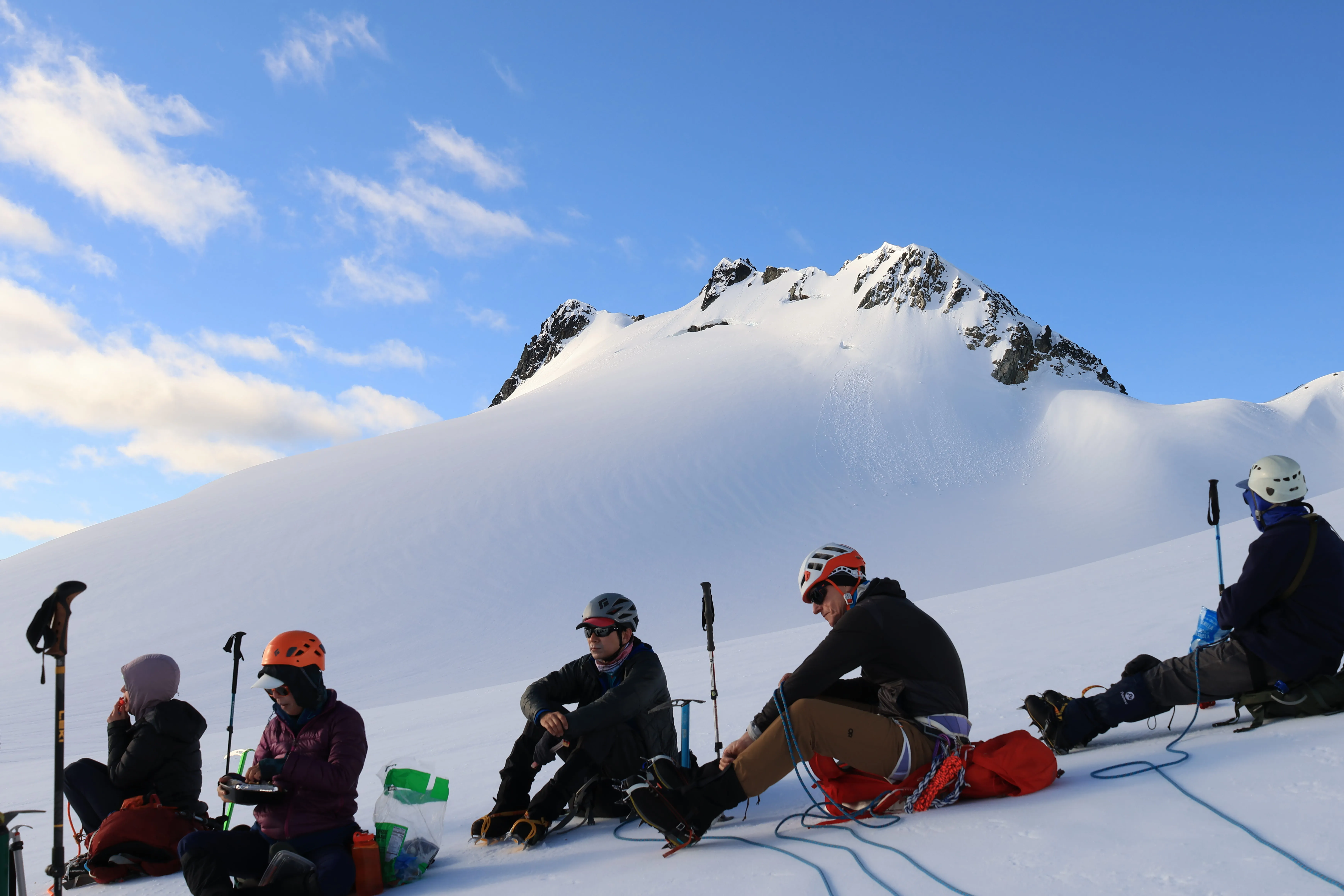Gearing up for the last push to the Mamquam summit.