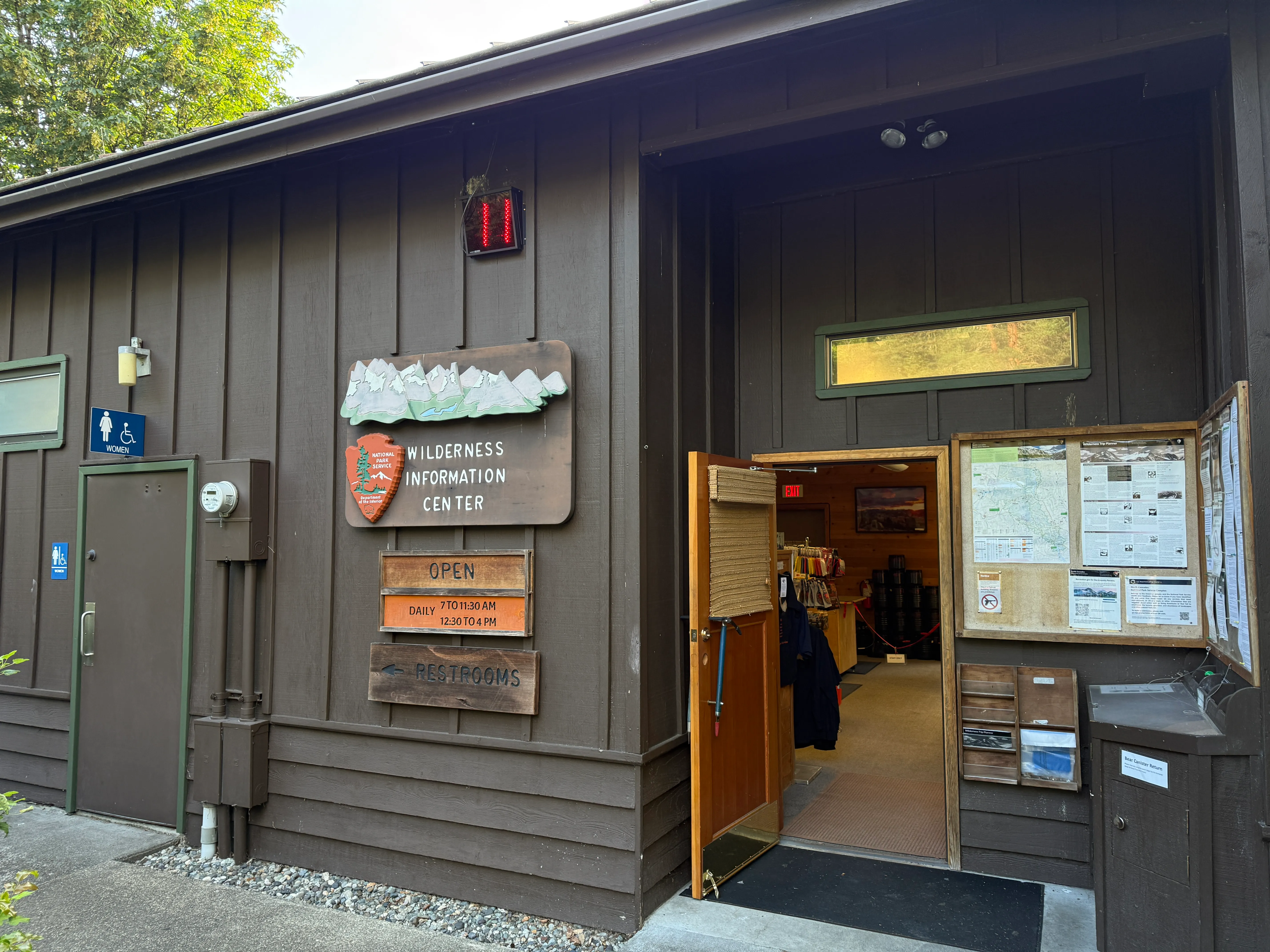 Marblemount Ranger Station, where we picked up the Klawatti Zone walk-up permit