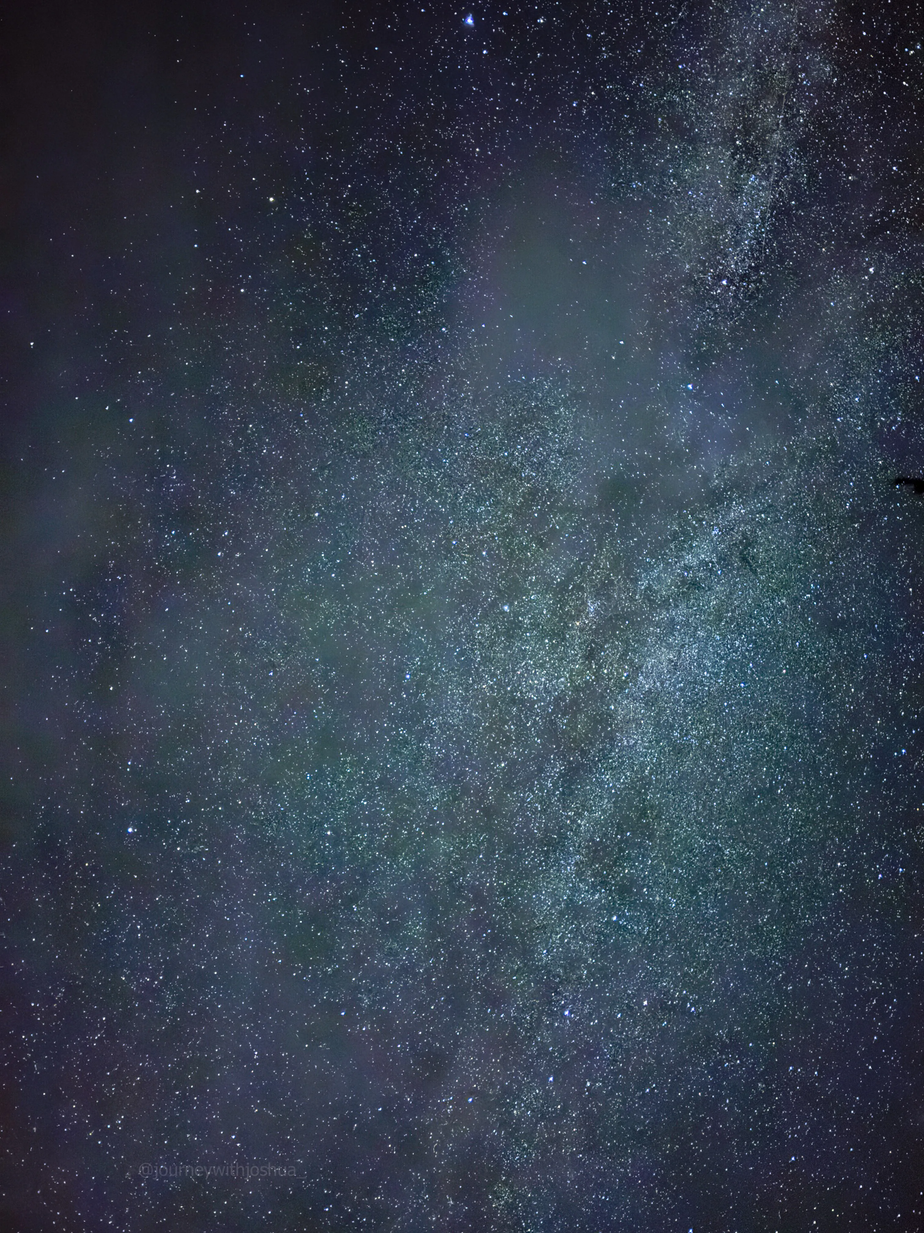 POV of the Milky Way looking up from inside the sleeping bag
