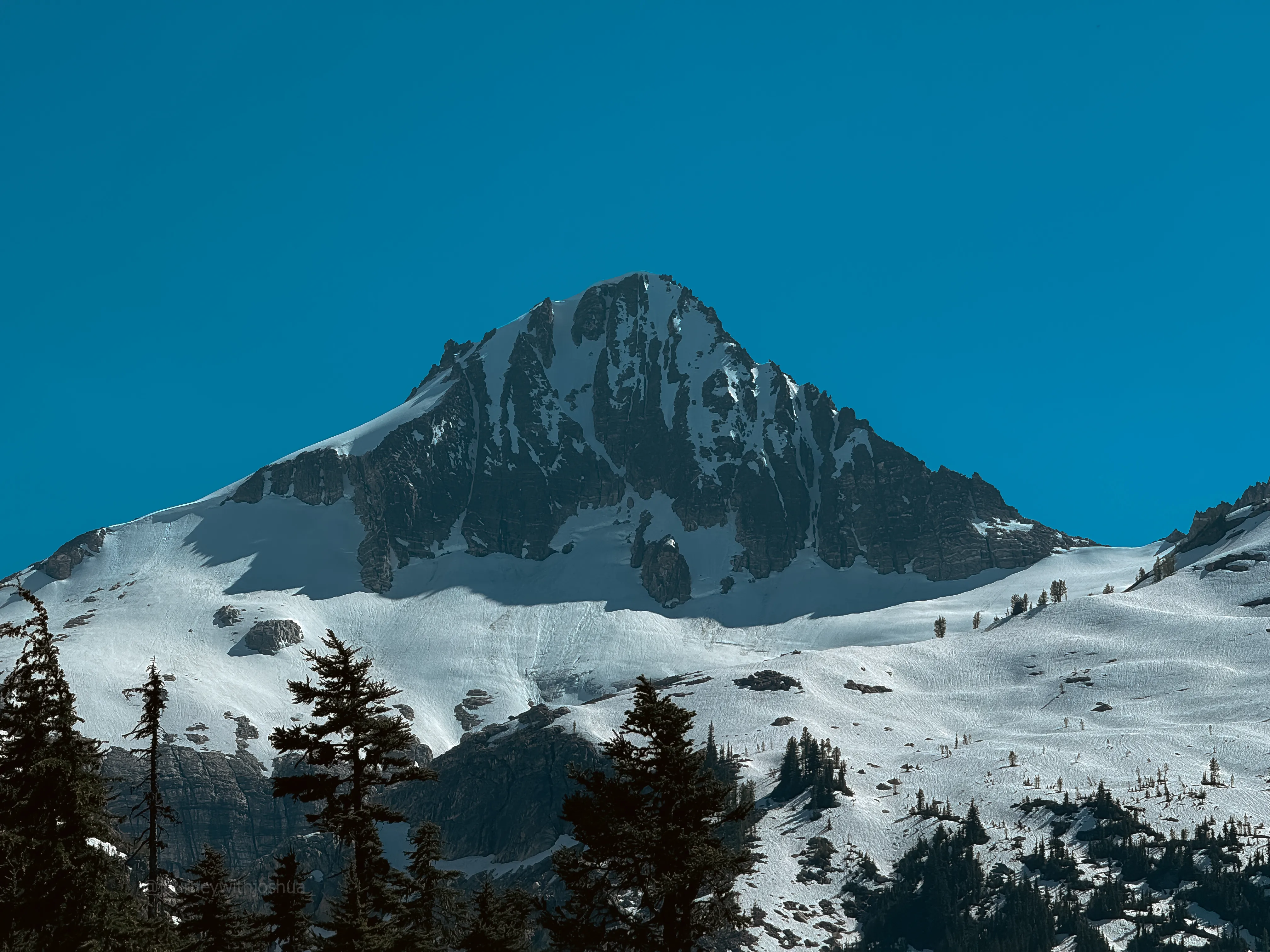 Primus Peak seen from the snack spot on Lucky Ridge