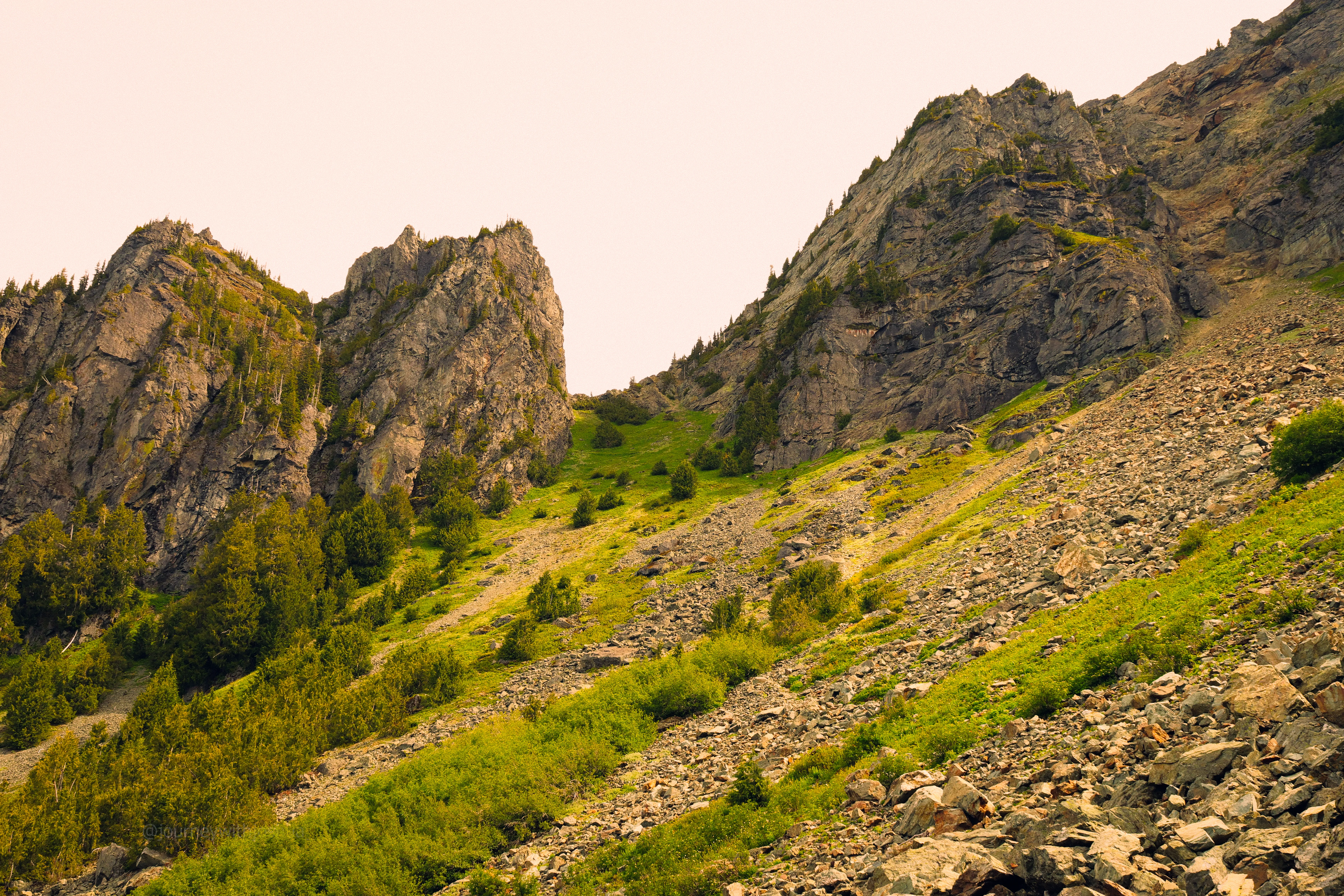 Stujack Pass conditions on the climb up Mount Pugh
