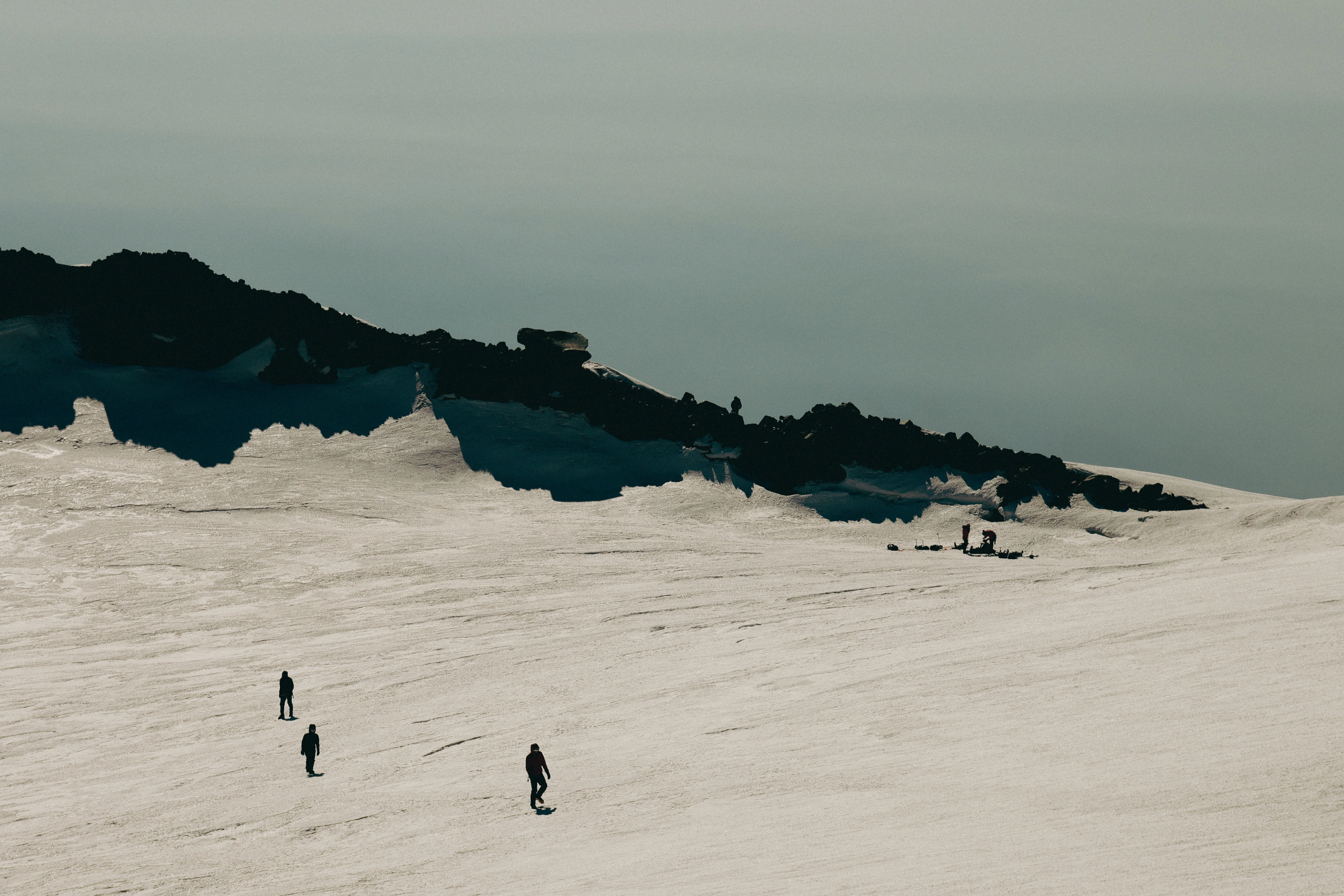 The volcanic summit crater