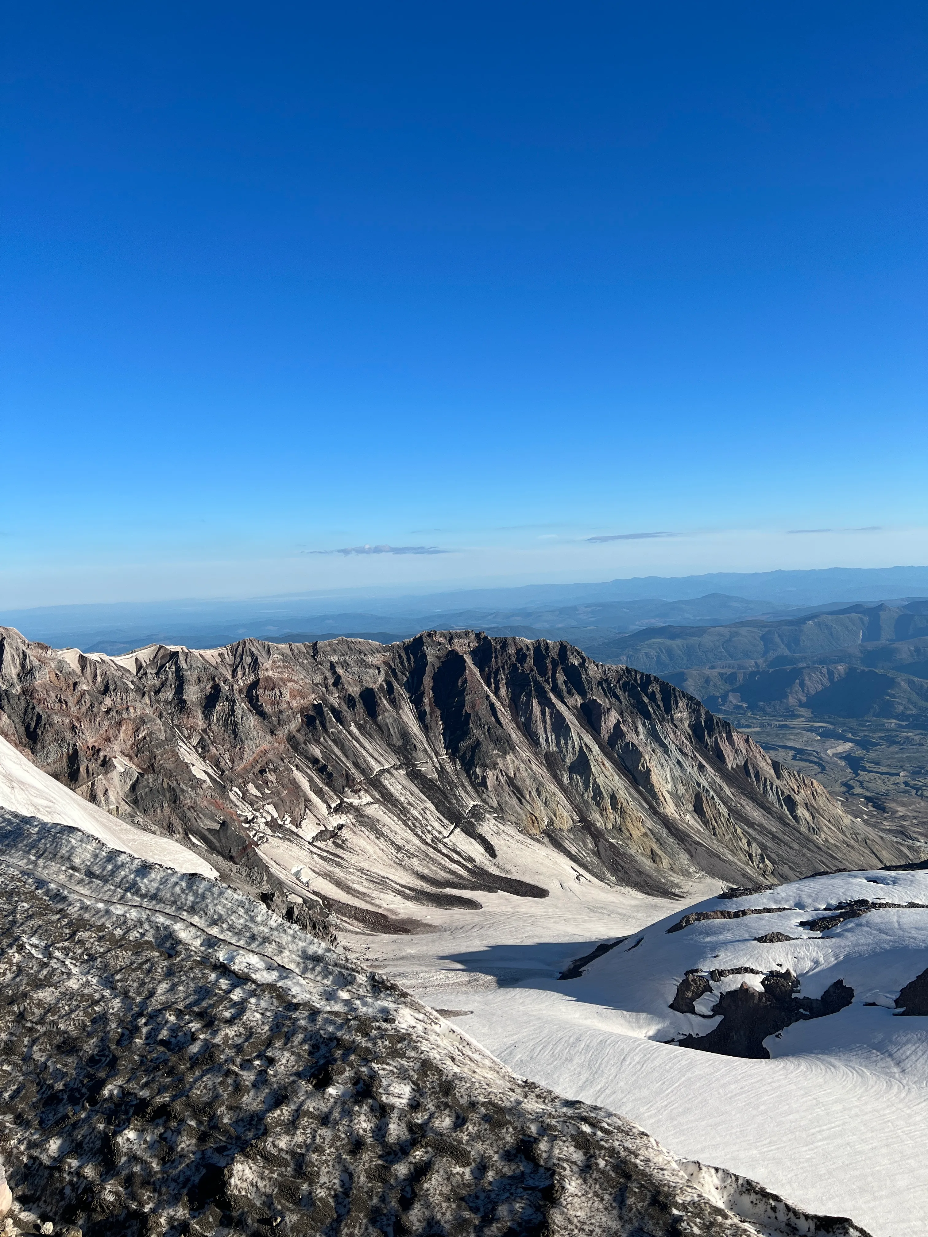 Another angle of the crater and its blown-out north side
