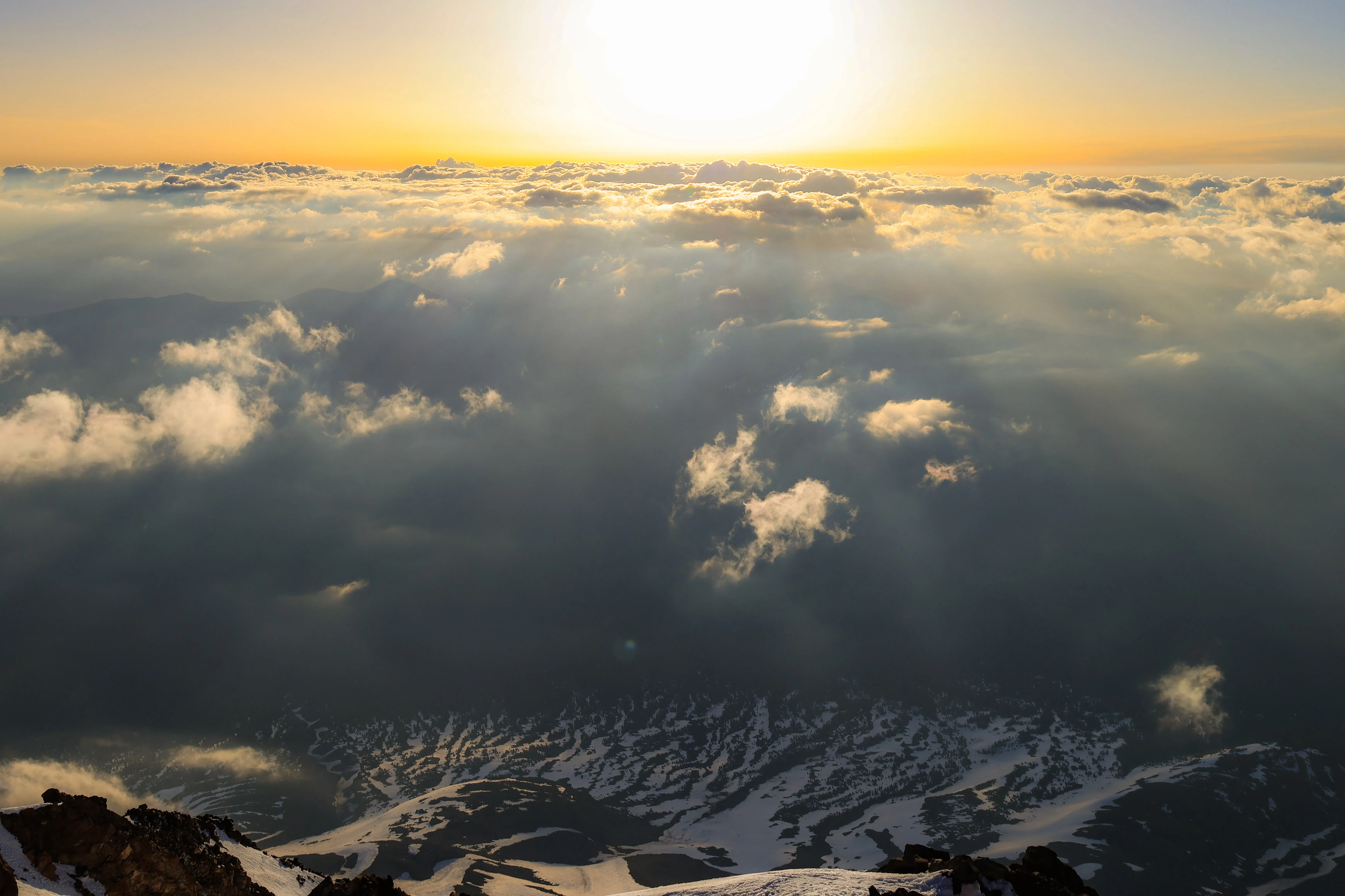 The summit block at sunrise
