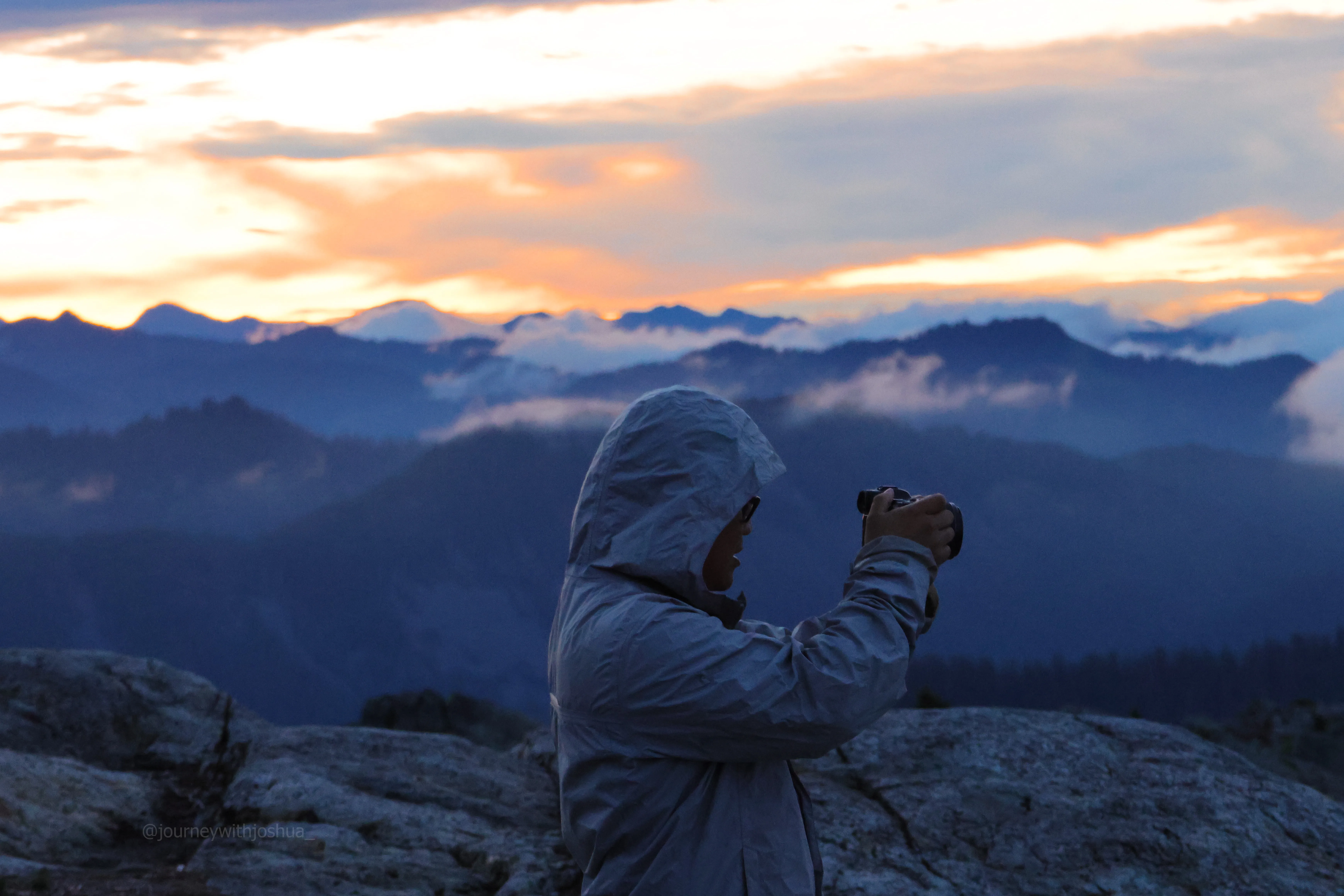 Tony at work with his camera during the sunrise