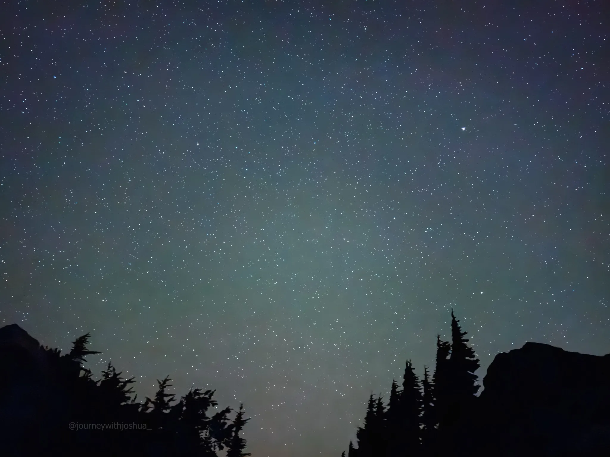 Last night of summer cowboy camping under the stars after a successful climb of Mount Triumph