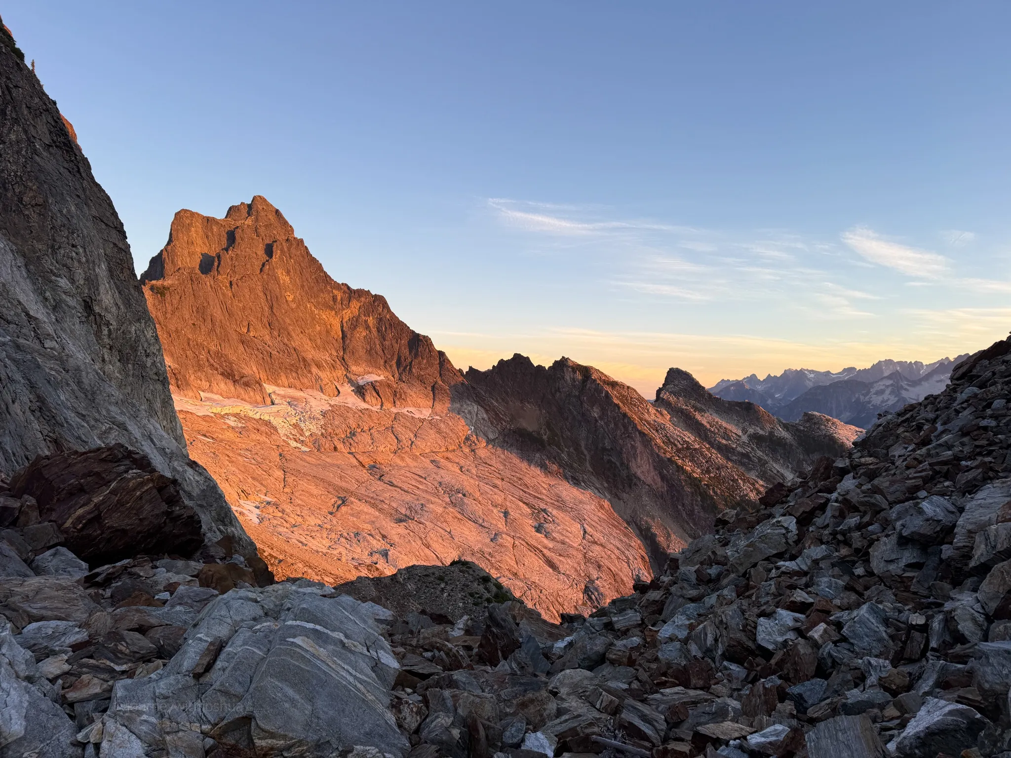 Sunrise on the last day of Mount Triumph, a great reward for the previous day's efforts