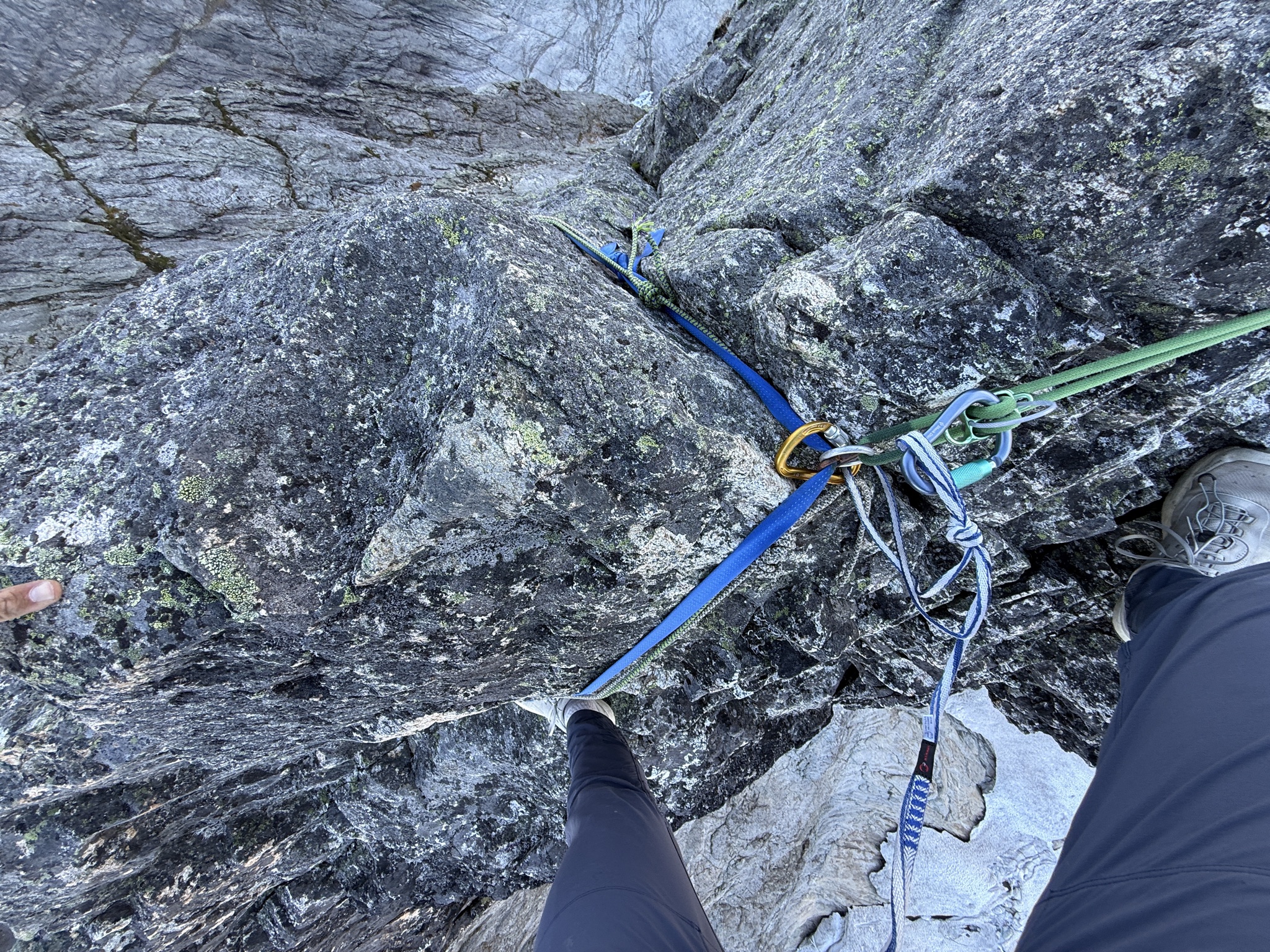 Rappel on the descent of Mount Triumph