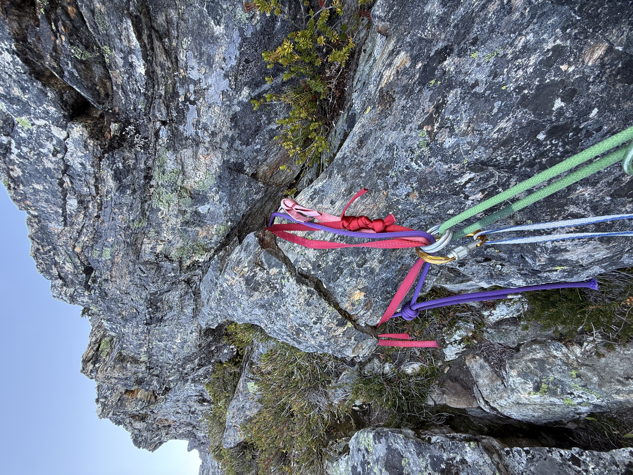 Rappel on the descent of Mount Triumph