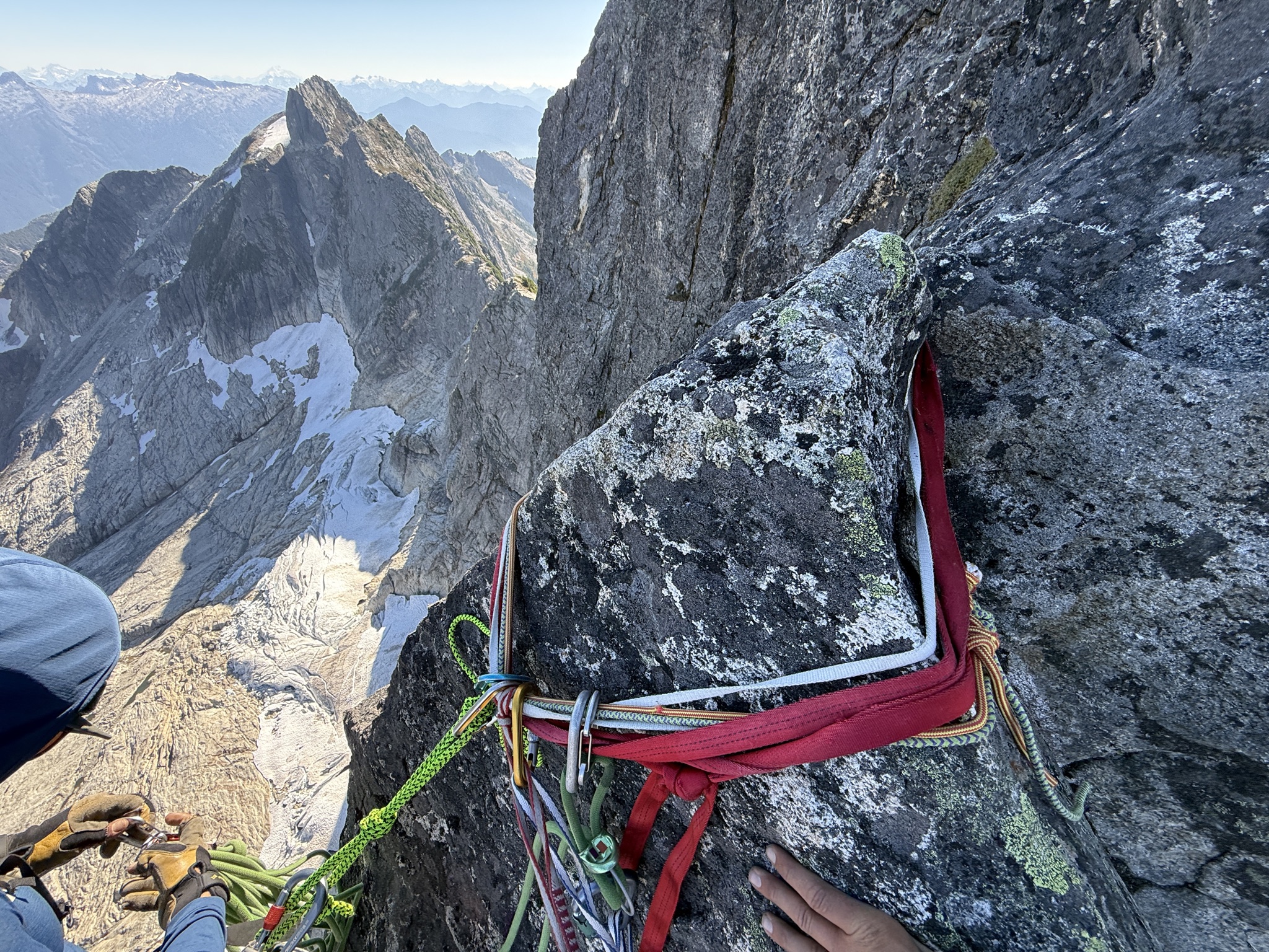 Rappel on the descent of Mount Triumph