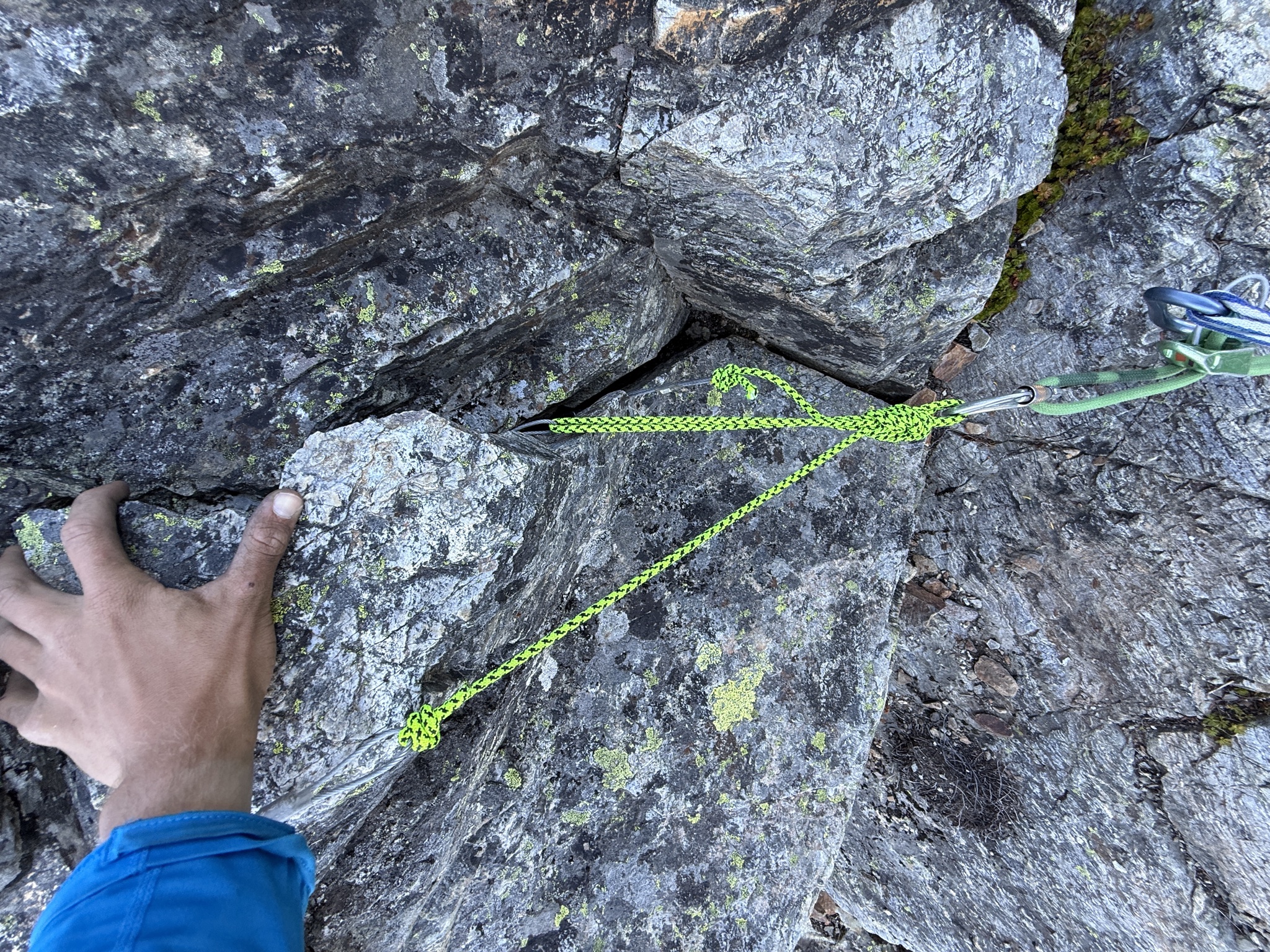 Rappel on the descent of Mount Triumph