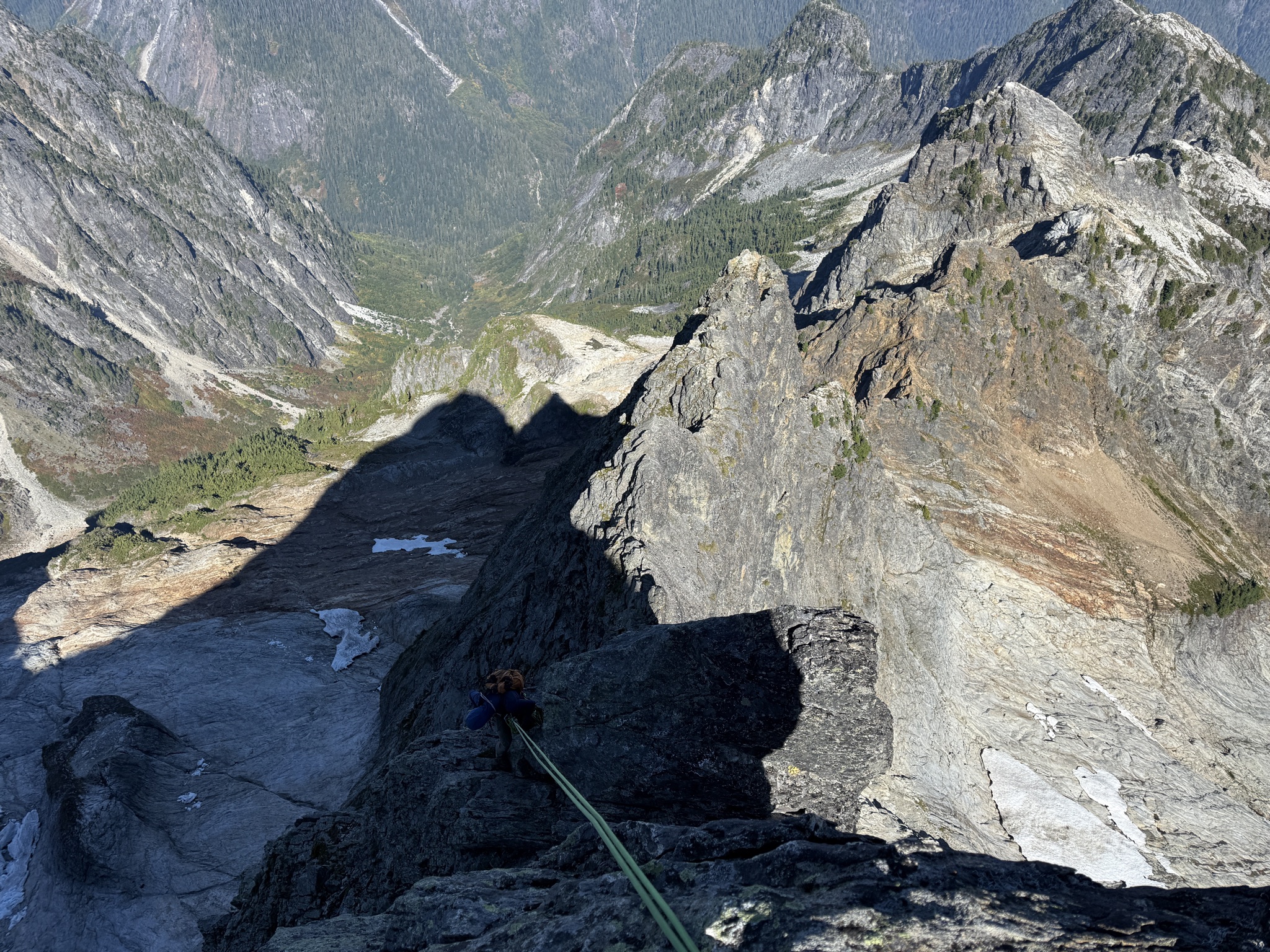 Rappel on the descent of Mount Triumph