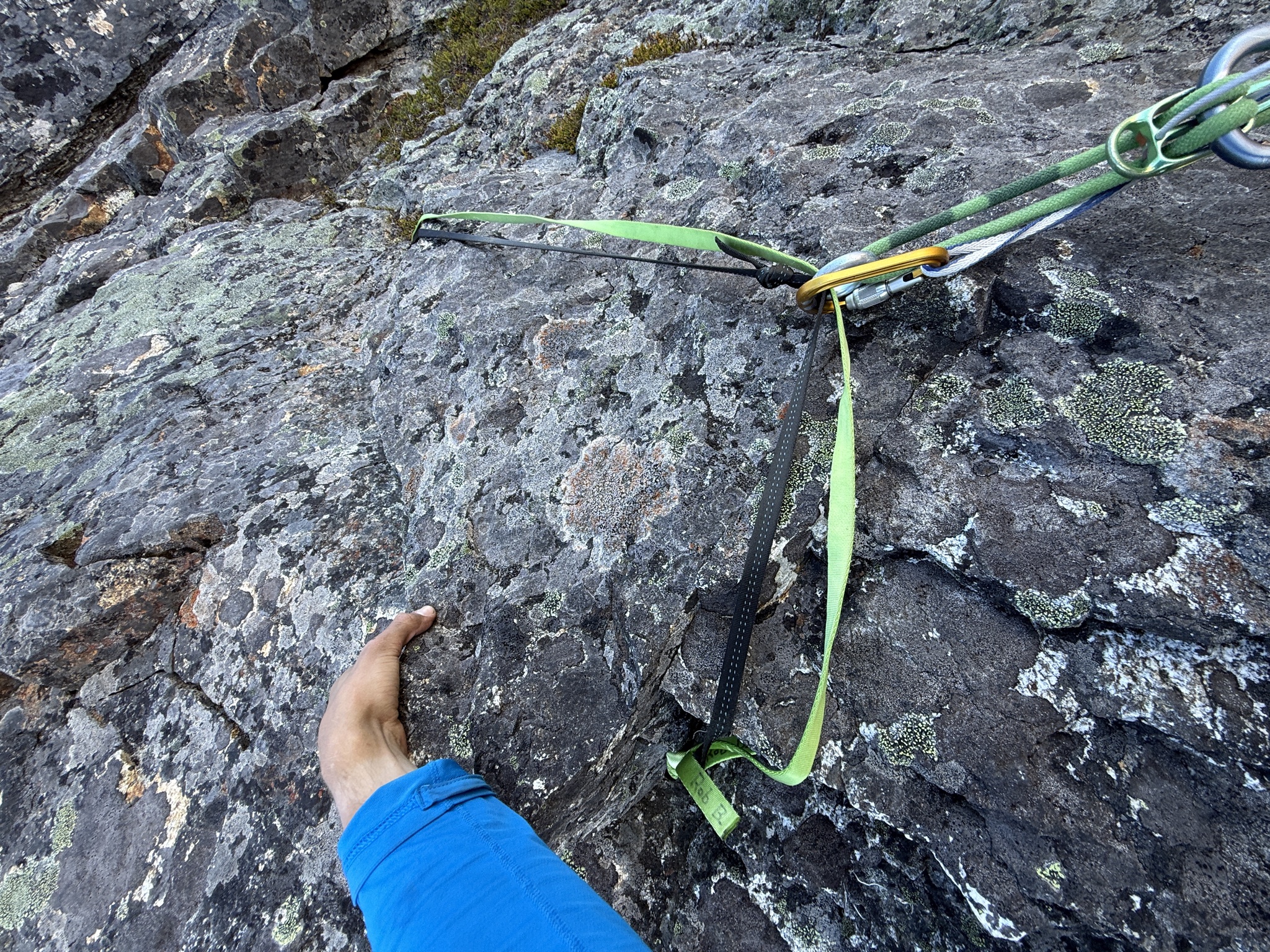 Rappel on the descent of Mount Triumph