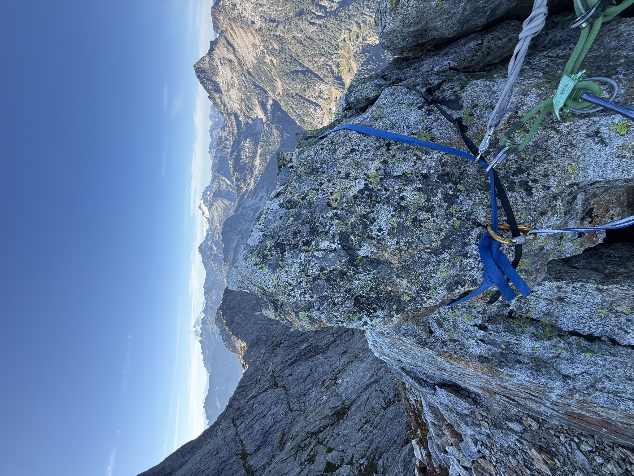 Rappel on the descent of Mount Triumph