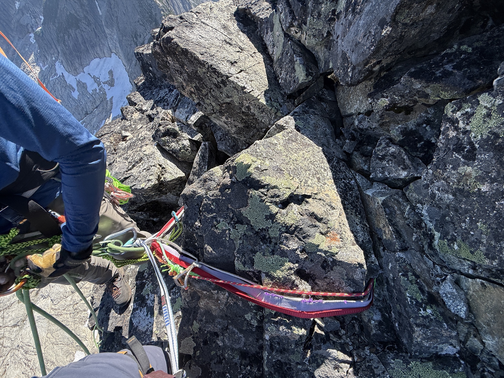 Rappel on the descent of Mount Triumph
