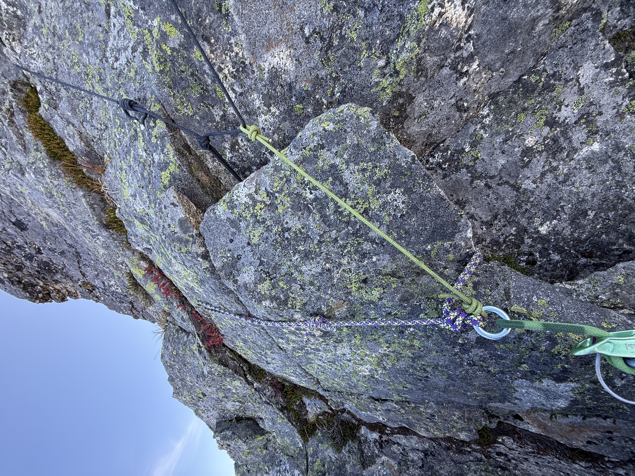 Rappel on the descent of Mount Triumph