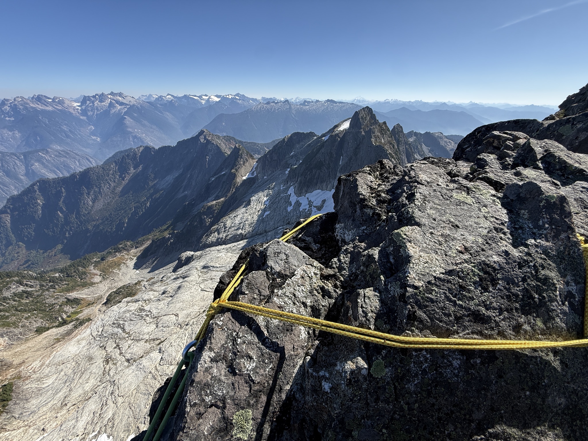 Rappel on the descent of Mount Triumph