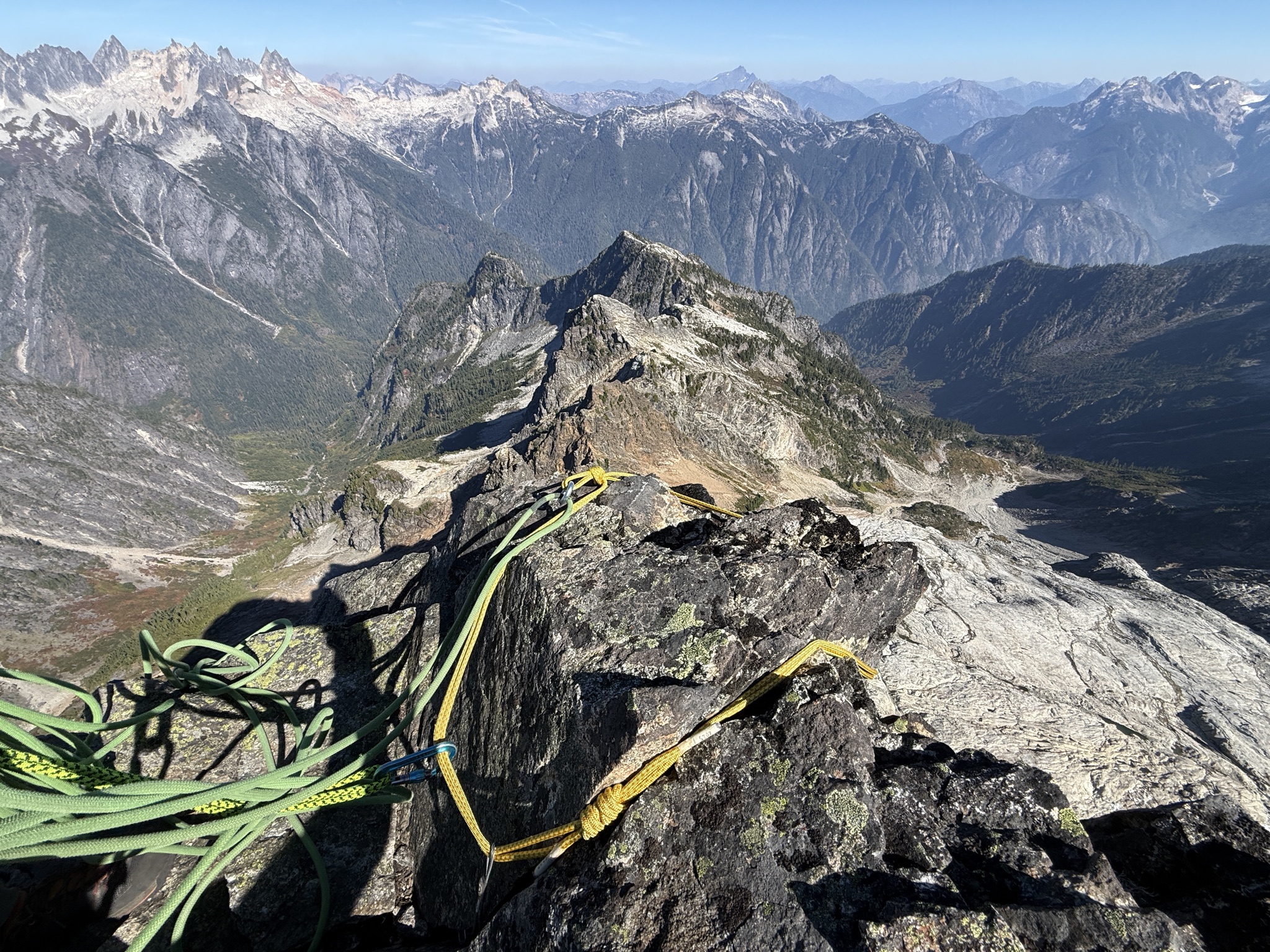Rappel on the descent of Mount Triumph